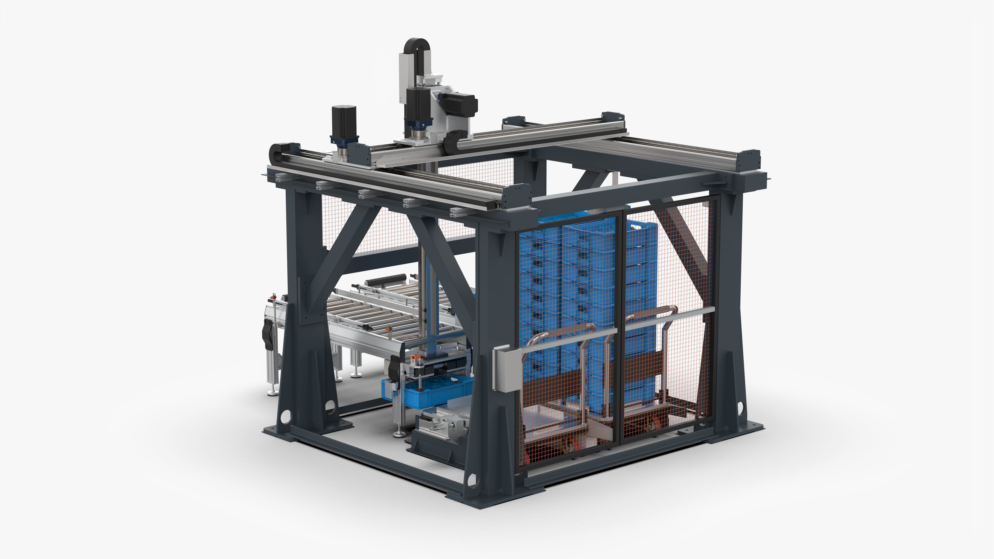 Gantry Palletizing and Packing Truss Manipulator 3D model_4