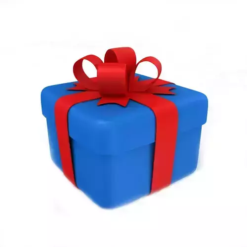 Gift Box with Ribbon Stylized
