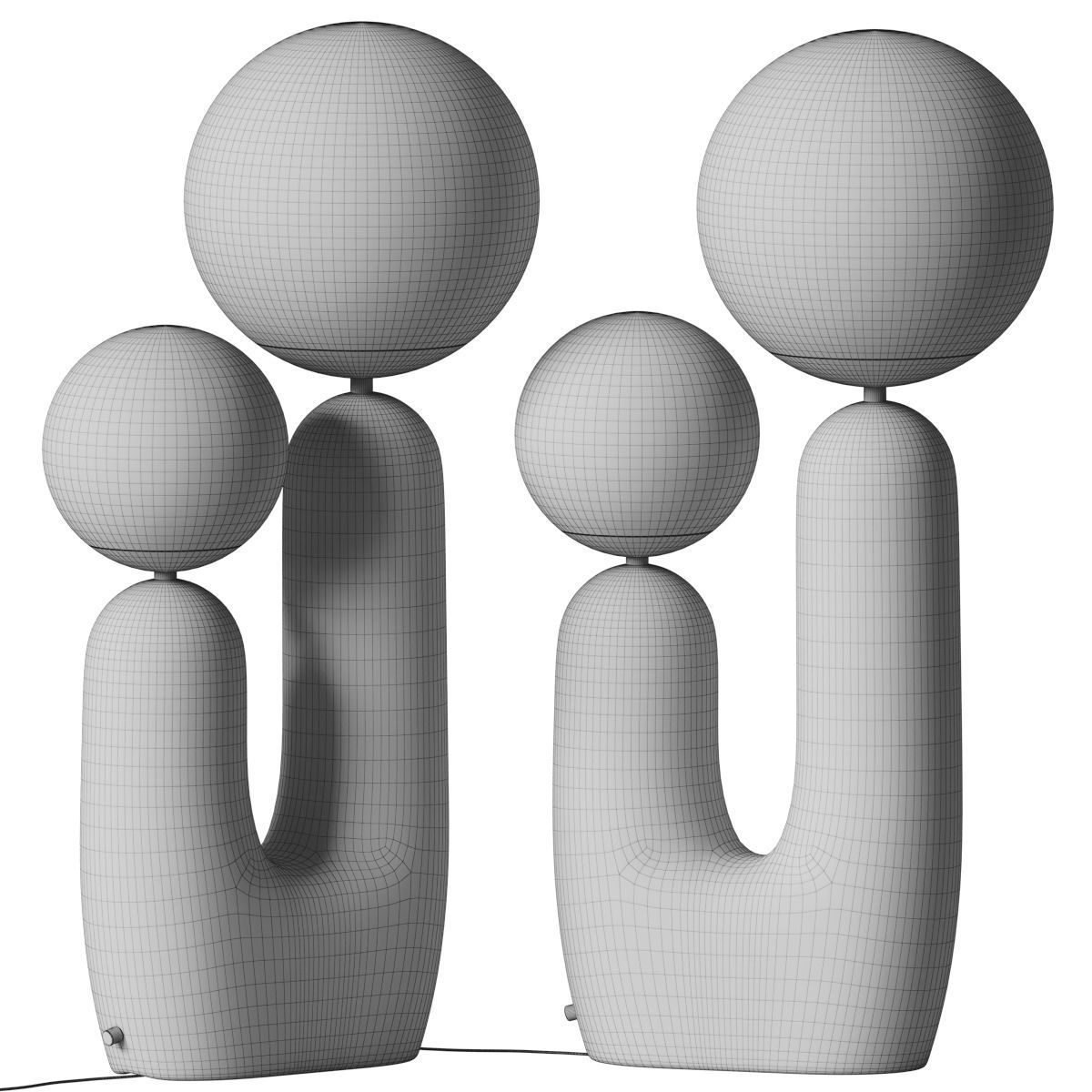 1st Dibs - Ceramic Base Oo Lamp 3D model_1