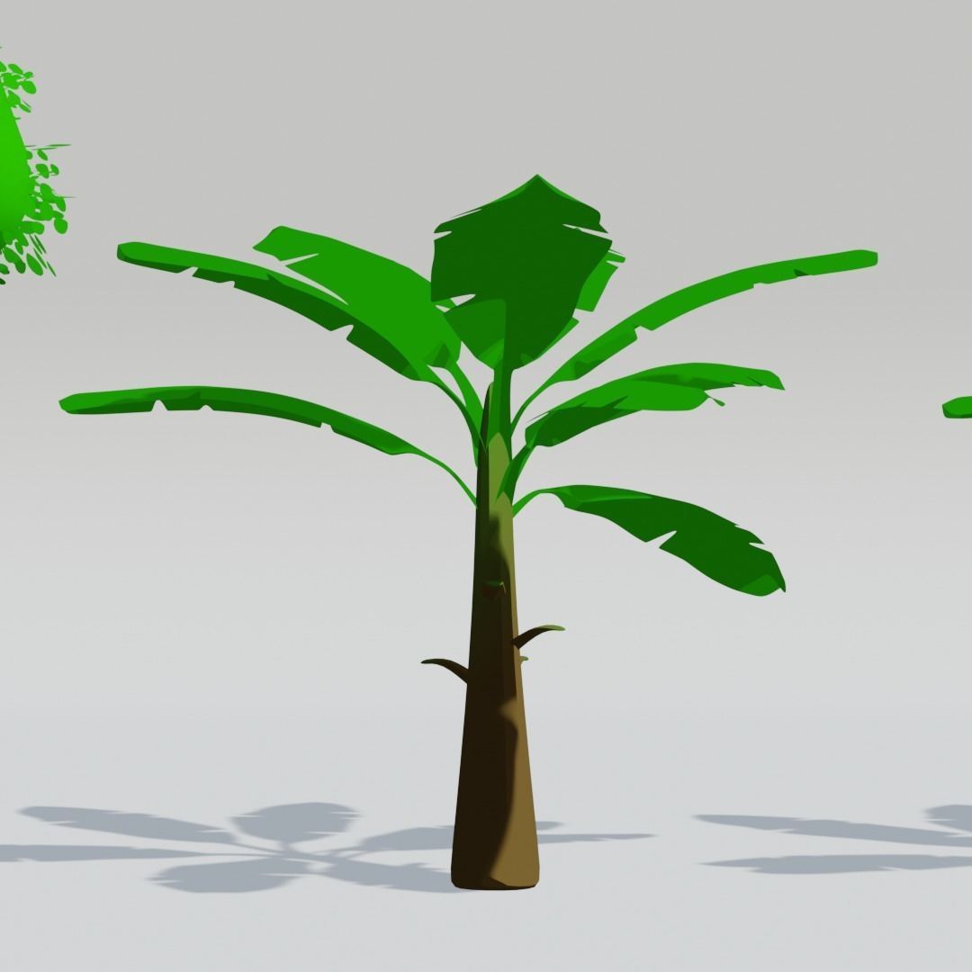 Stylized Asia Trees Blender 3D model_4