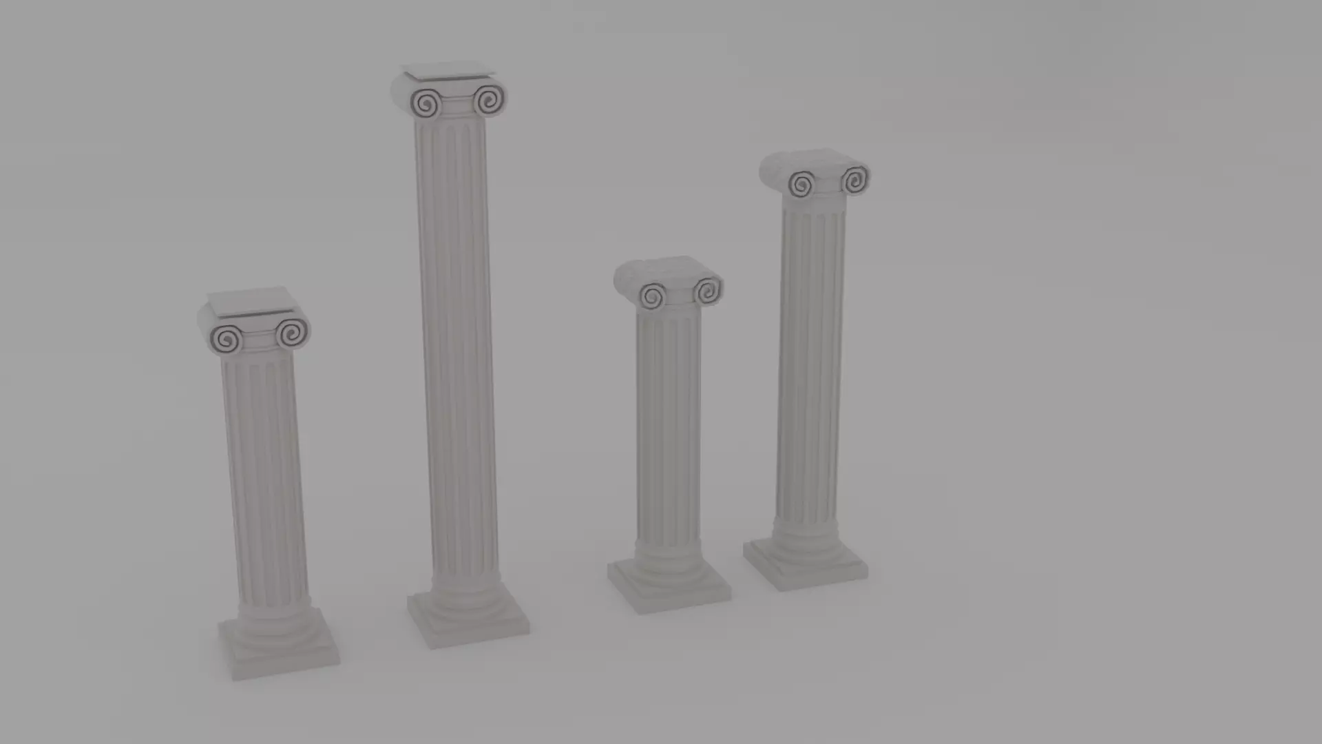 ancient greek pillars 3D model_0