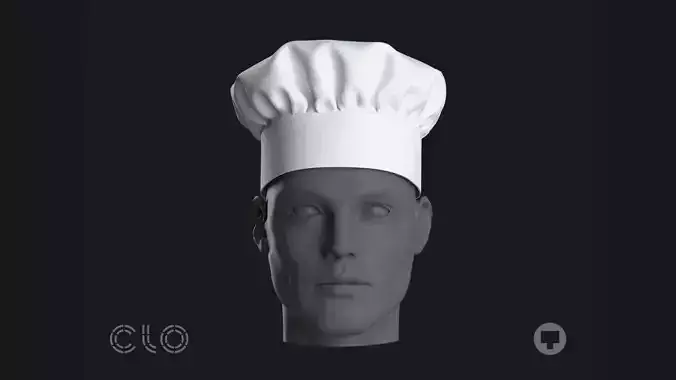 BASIC CHEF HAT mv2 highpoly 3D model