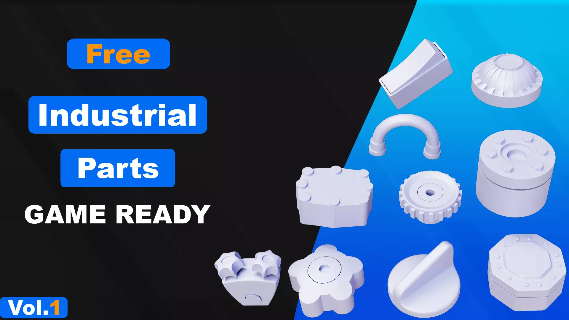 The Industrial pack Free low-poly 3D model