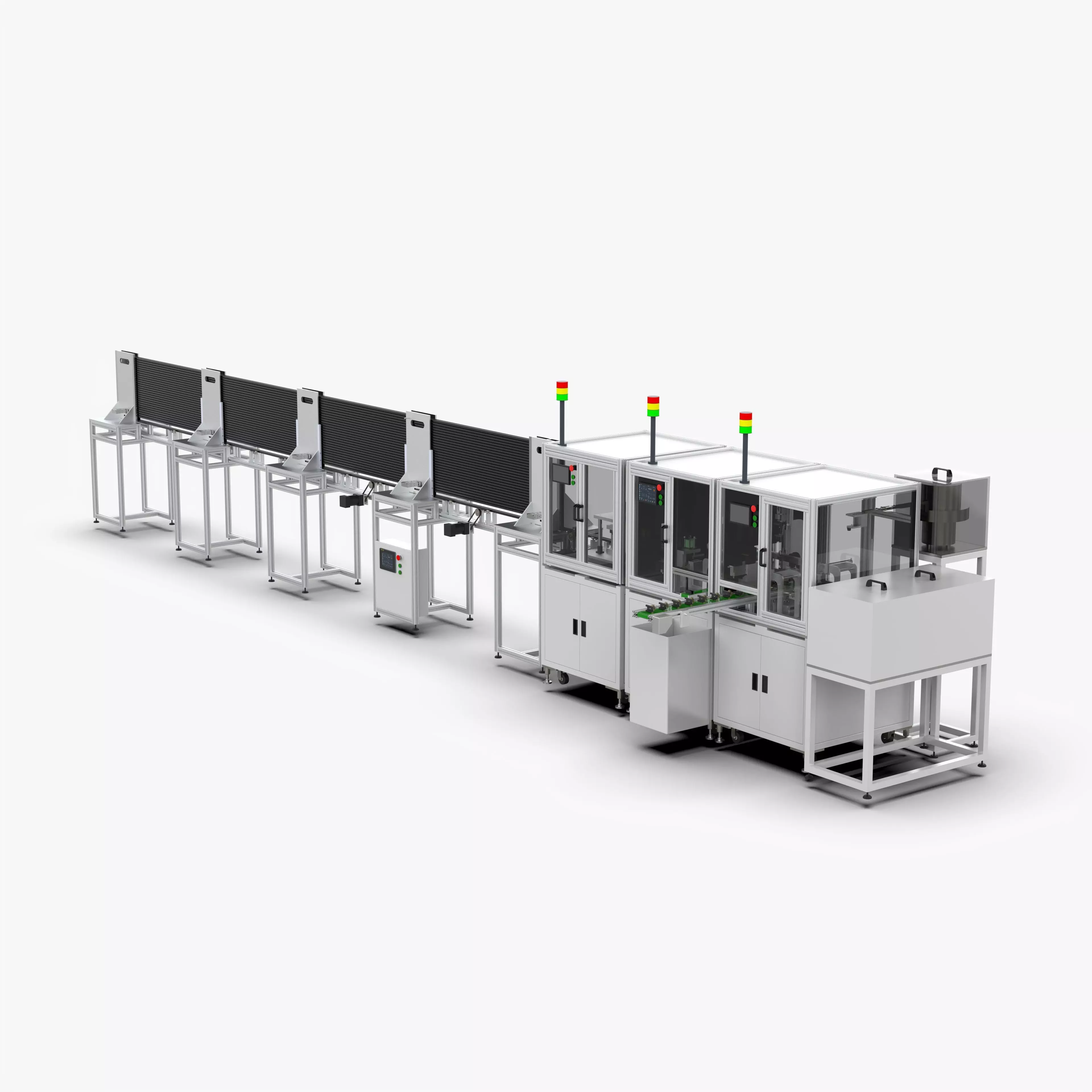 Automatic Profile Cutting Punching Fastener Assembly Line 3D model