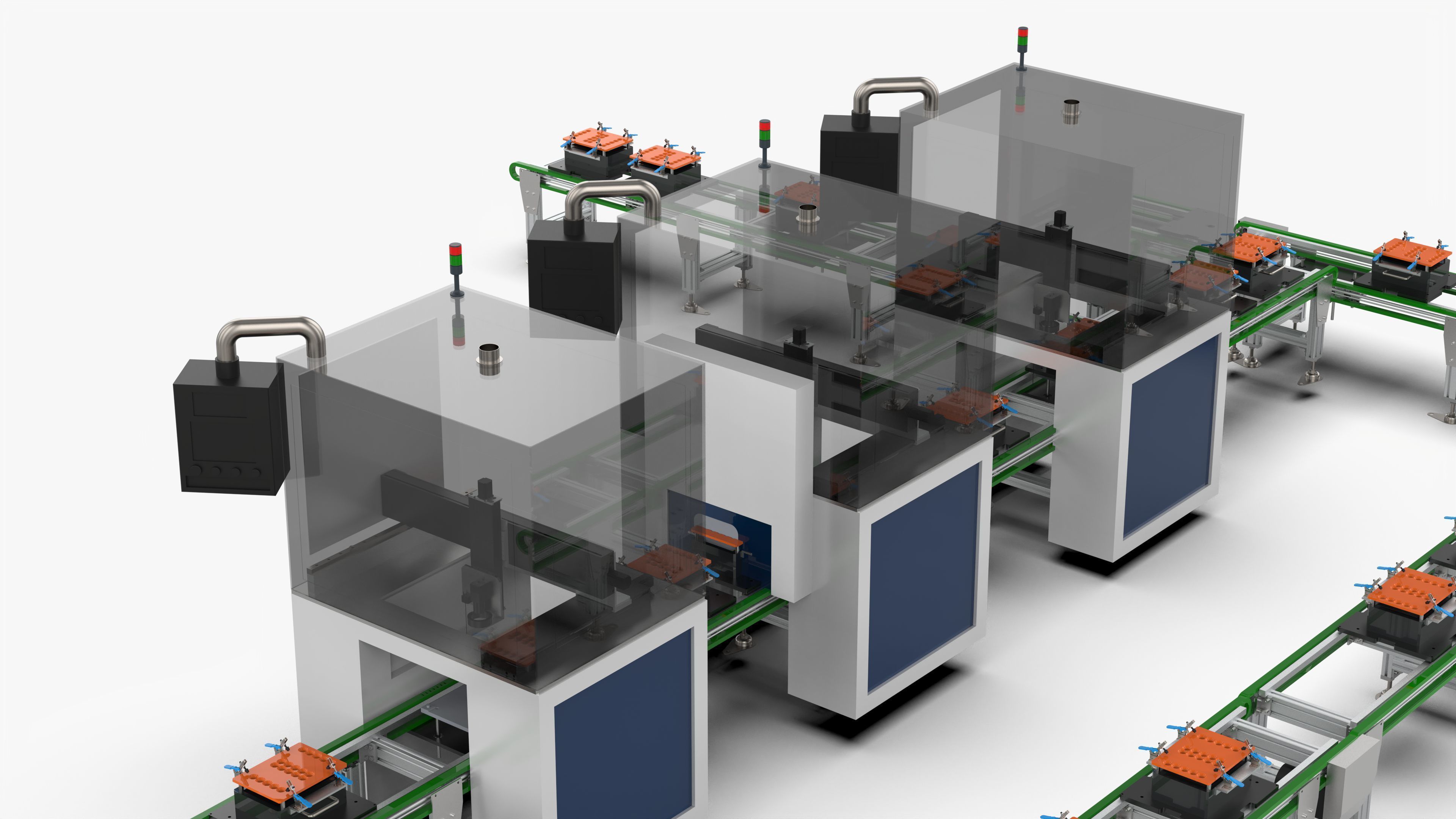 Square Shell Manual Welding and Visual Inspection Line 3D model_8