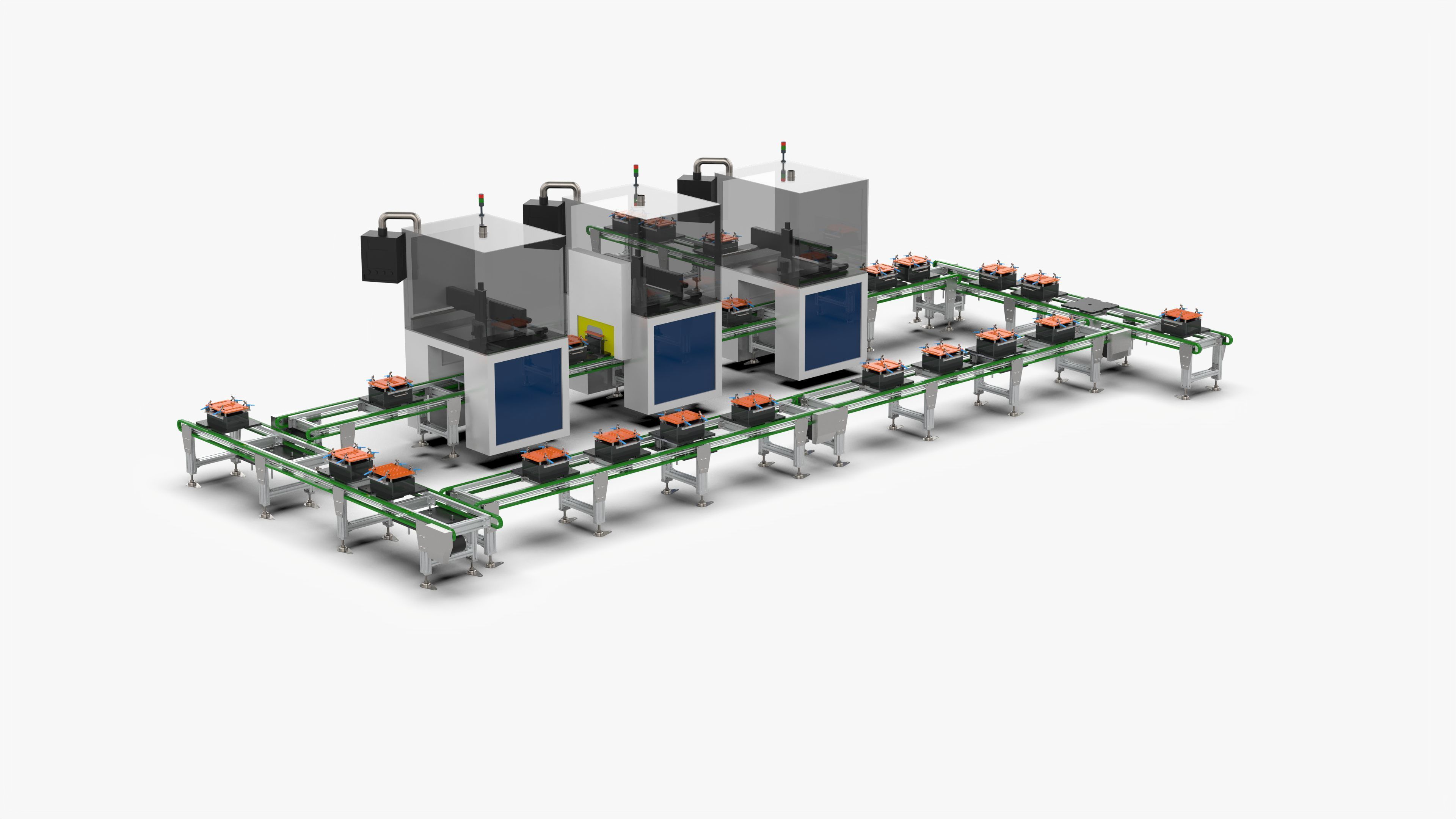 Square Shell Manual Welding and Visual Inspection Line 3D model_2