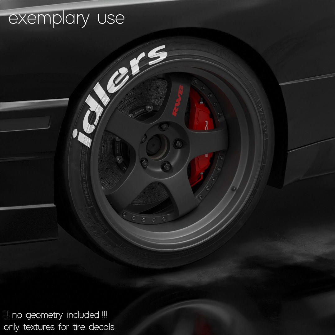 24x idlers tire sidewall 4K PNG decals Texture_1