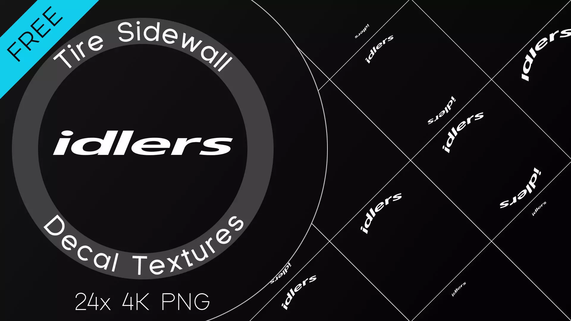 24x idlers tire sidewall 4K PNG decals Texture_0