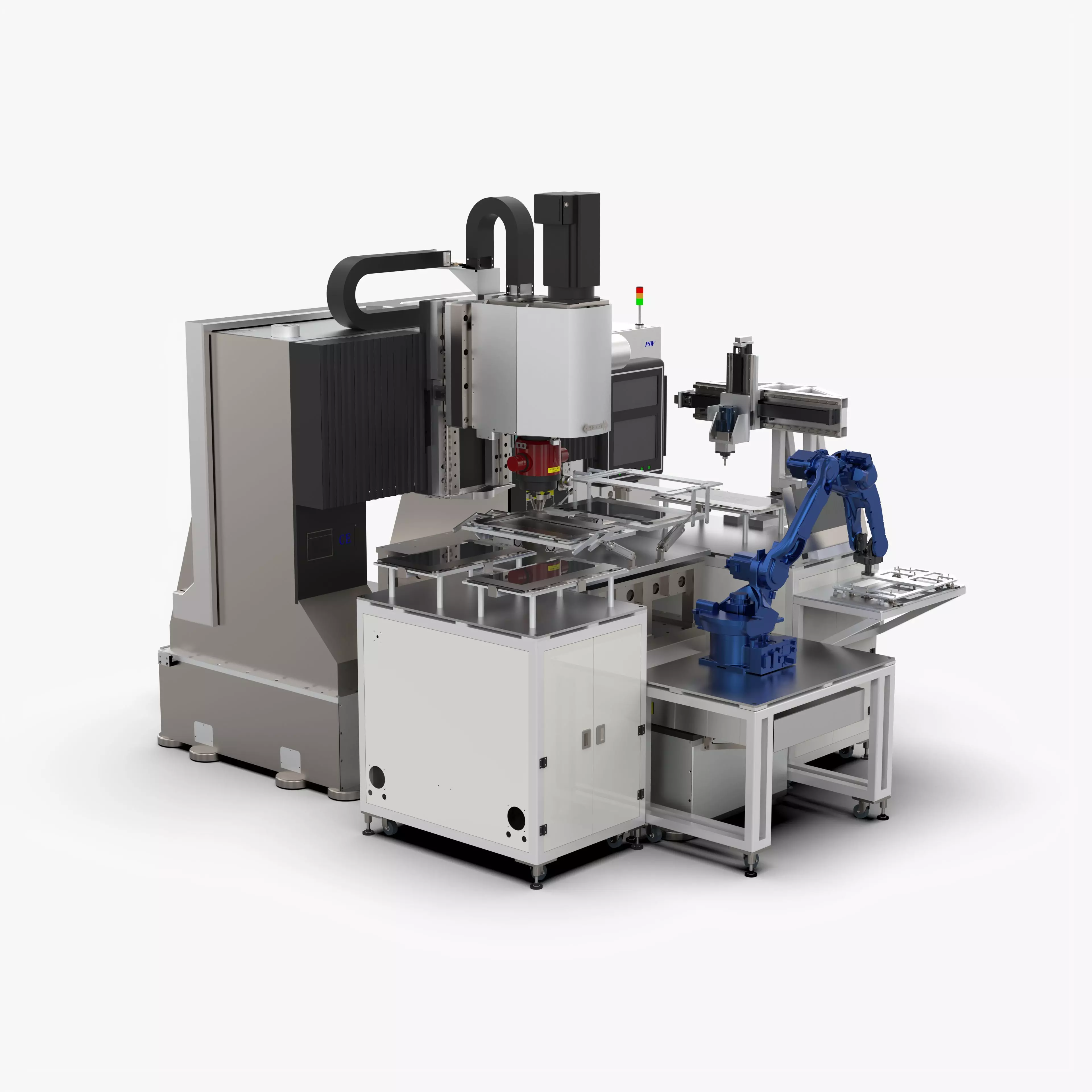 Fully Automatic Extrusion Welding Plate and Deburring Machine 3D model_0