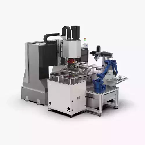 Fully Automatic Extrusion Welding Plate and Deburring Machine 3D model