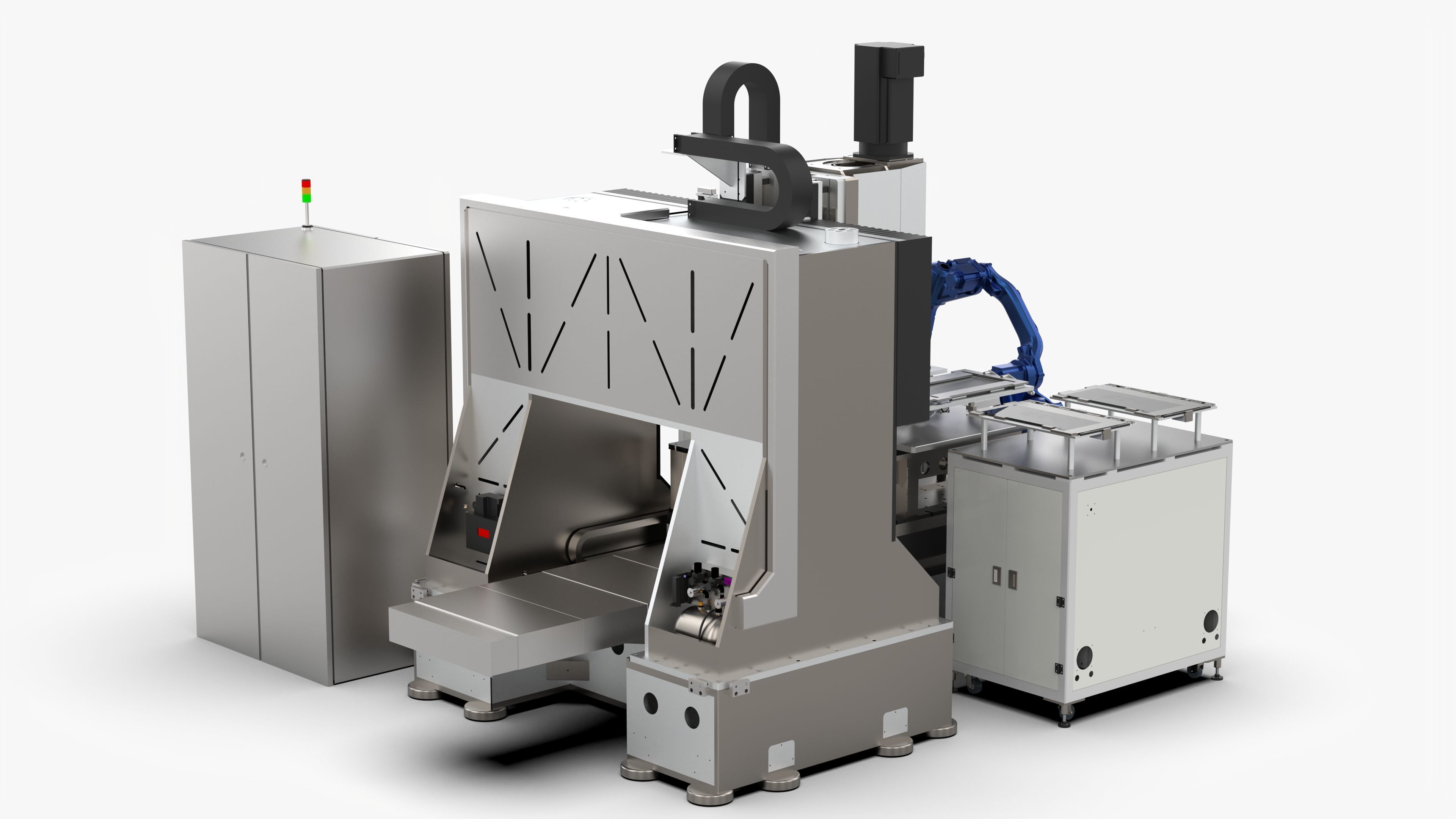 Fully Automatic Extrusion Welding Plate and Deburring Machine 3D model_2