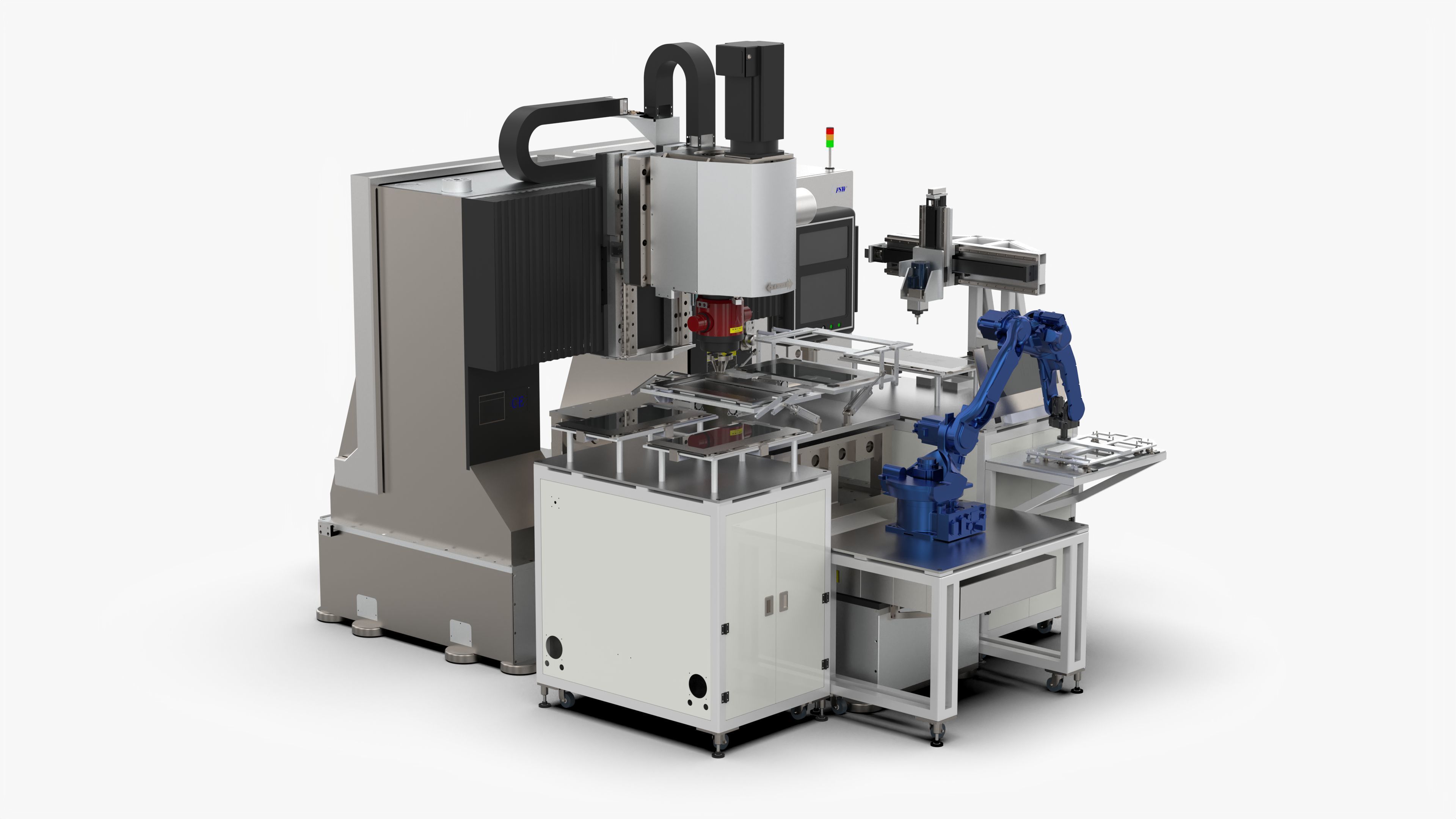 Fully Automatic Extrusion Welding Plate and Deburring Machine 3D model_1