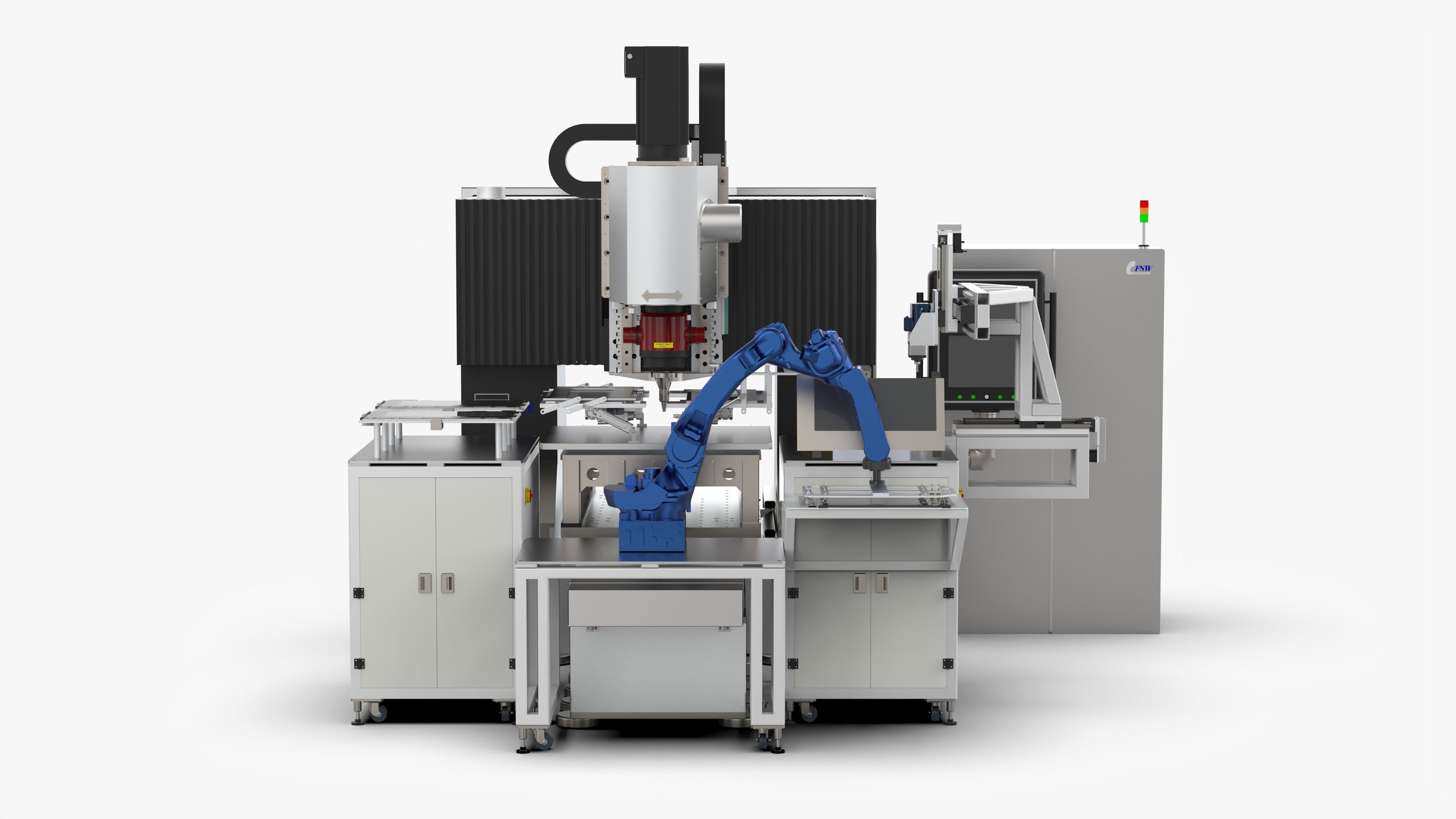 Fully Automatic Extrusion Welding Plate and Deburring Machine 3D model_6