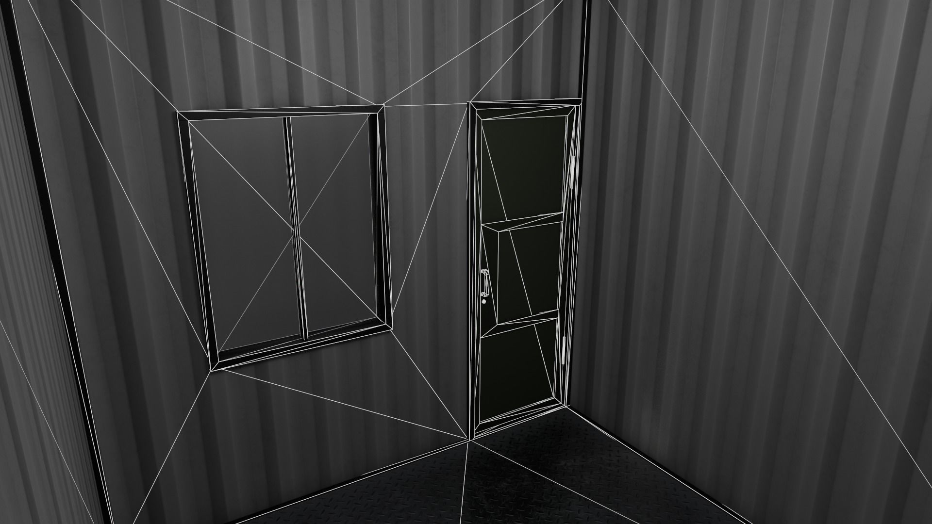 PBR Container House AA V1 Low-poly 3D model_16