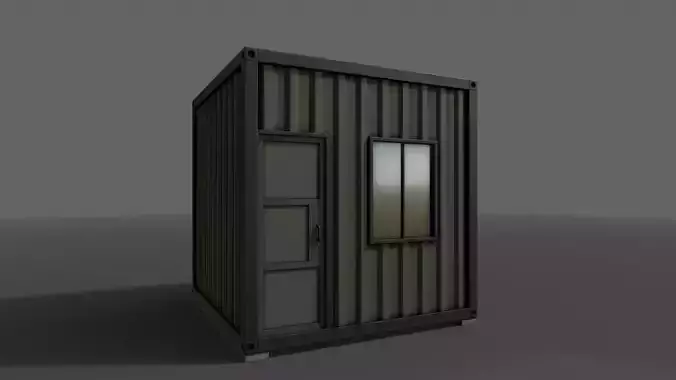 PBR Container House AA V1 Low-poly 3D model
