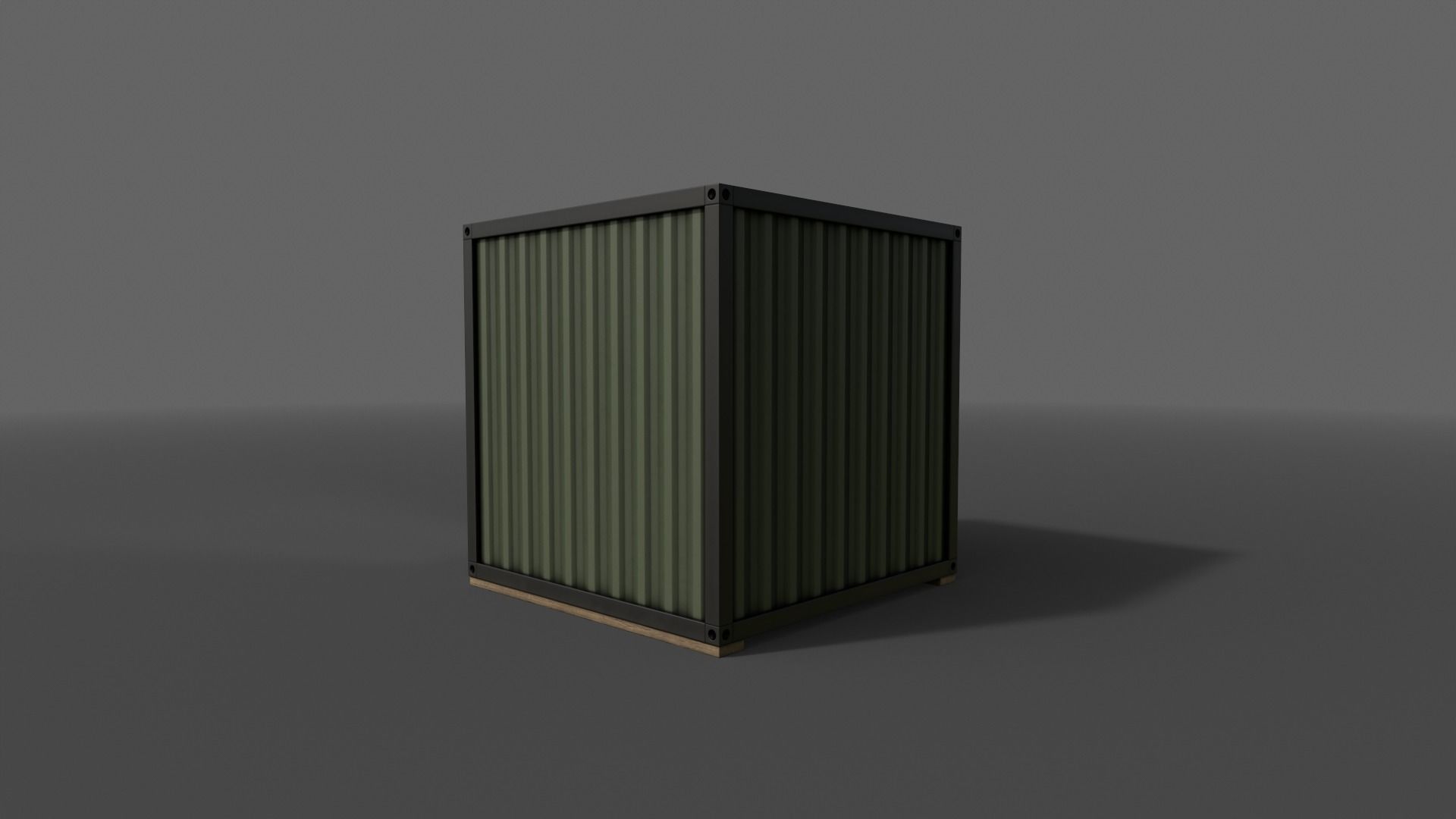 PBR Container House AA V1 Low-poly 3D model_7
