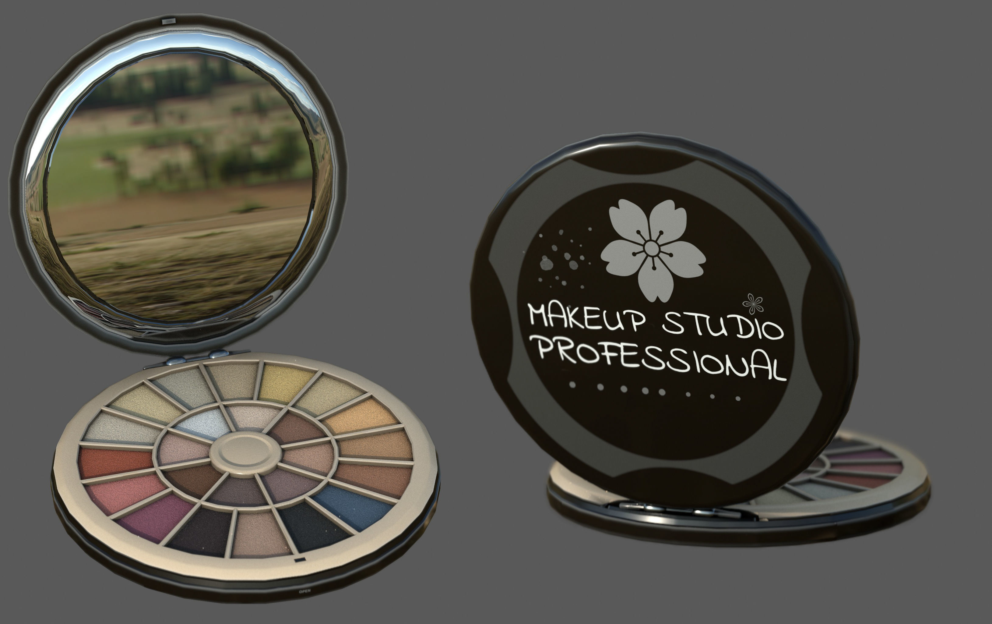 MAKE UP EYE SHADES Low-poly 3D model_2