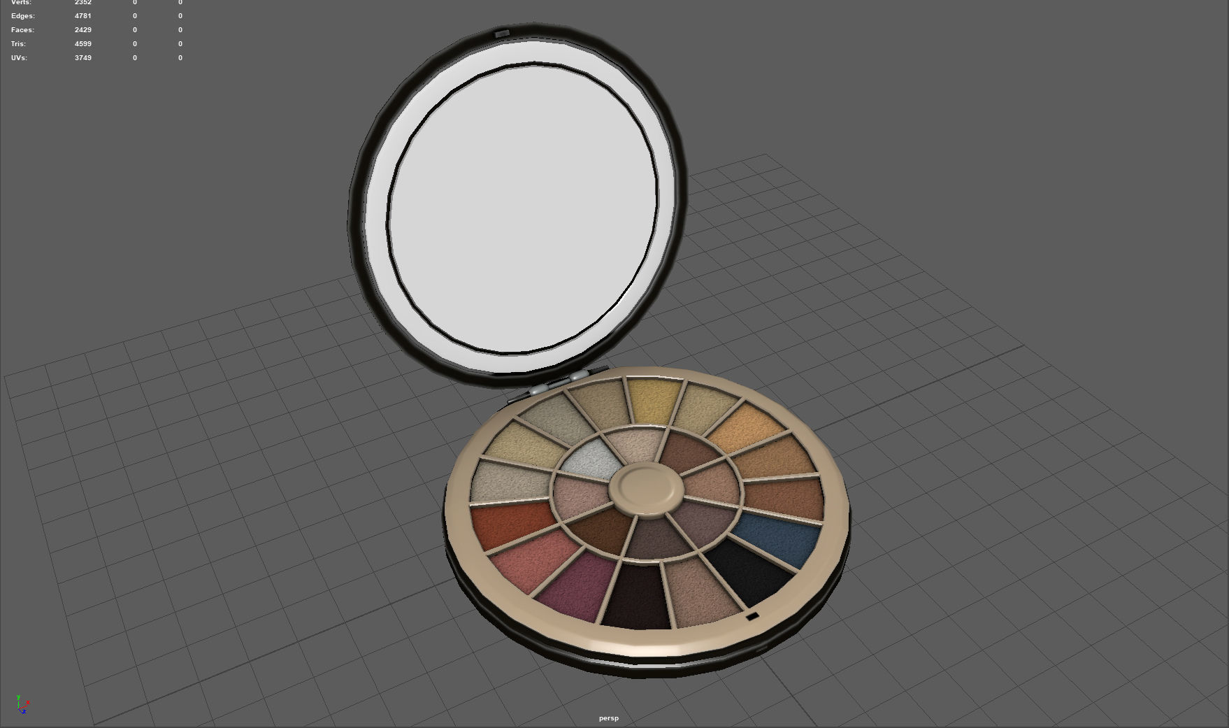 MAKE UP EYE SHADES Low-poly 3D model_10