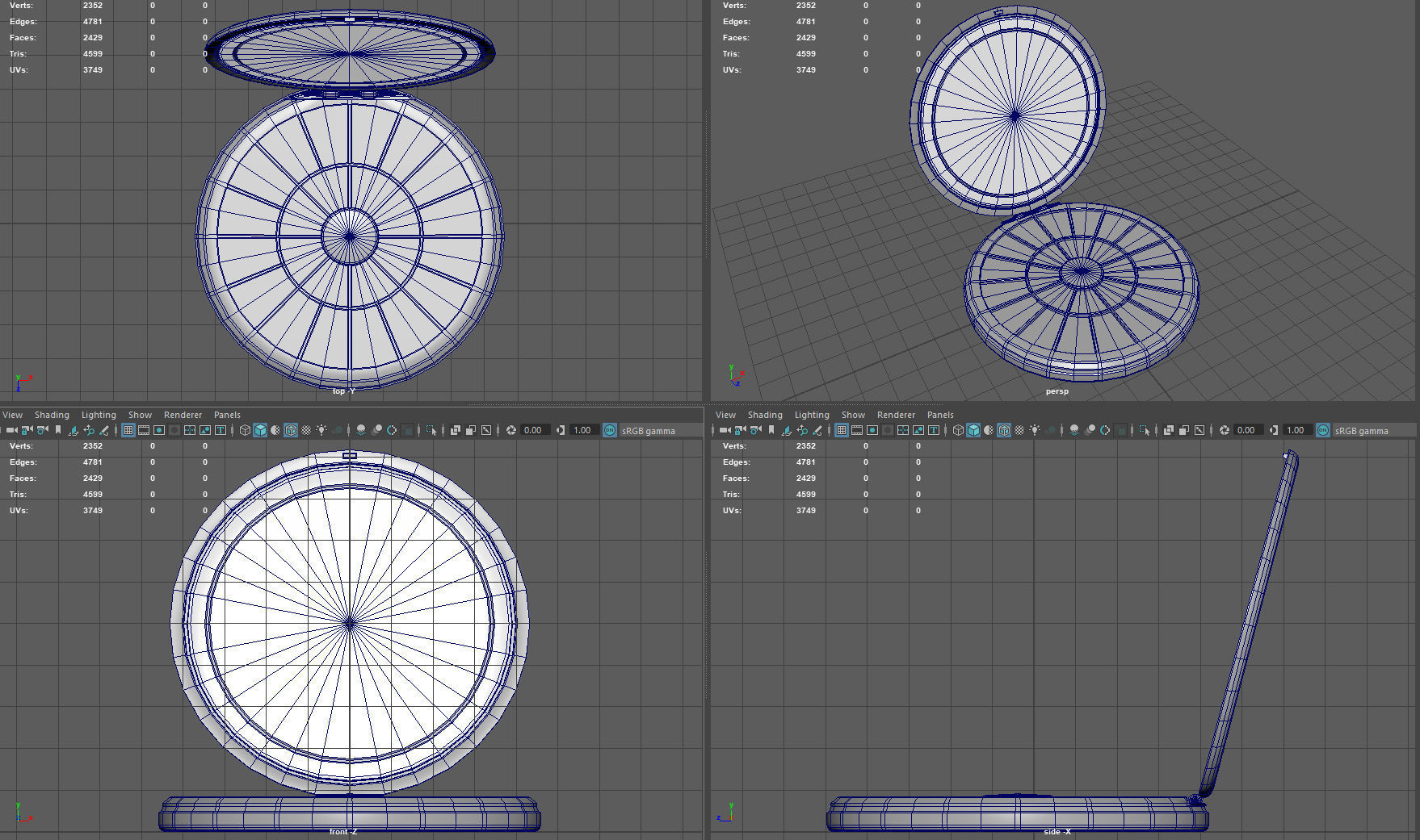 MAKE UP EYE SHADES Low-poly 3D model_15