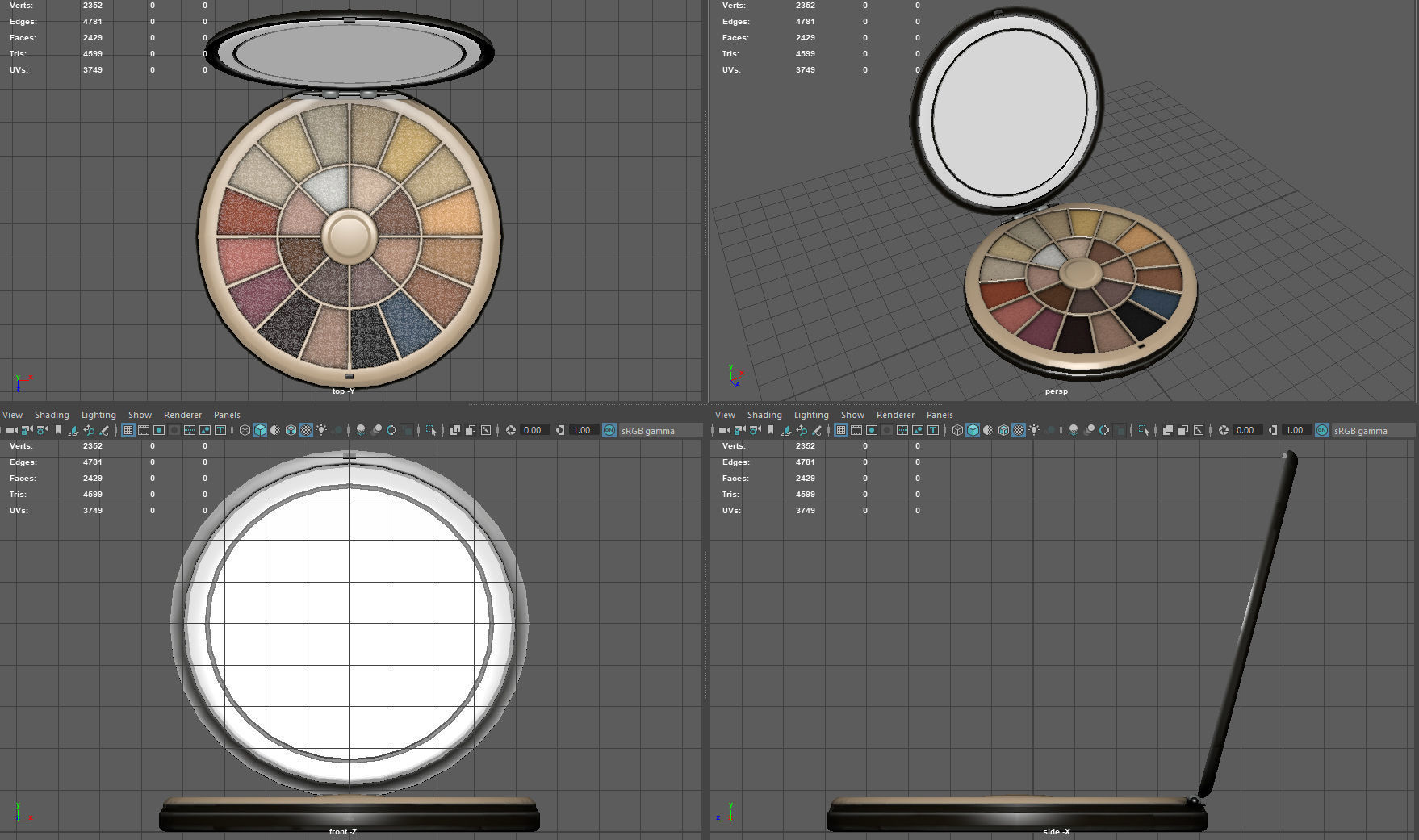MAKE UP EYE SHADES Low-poly 3D model_13