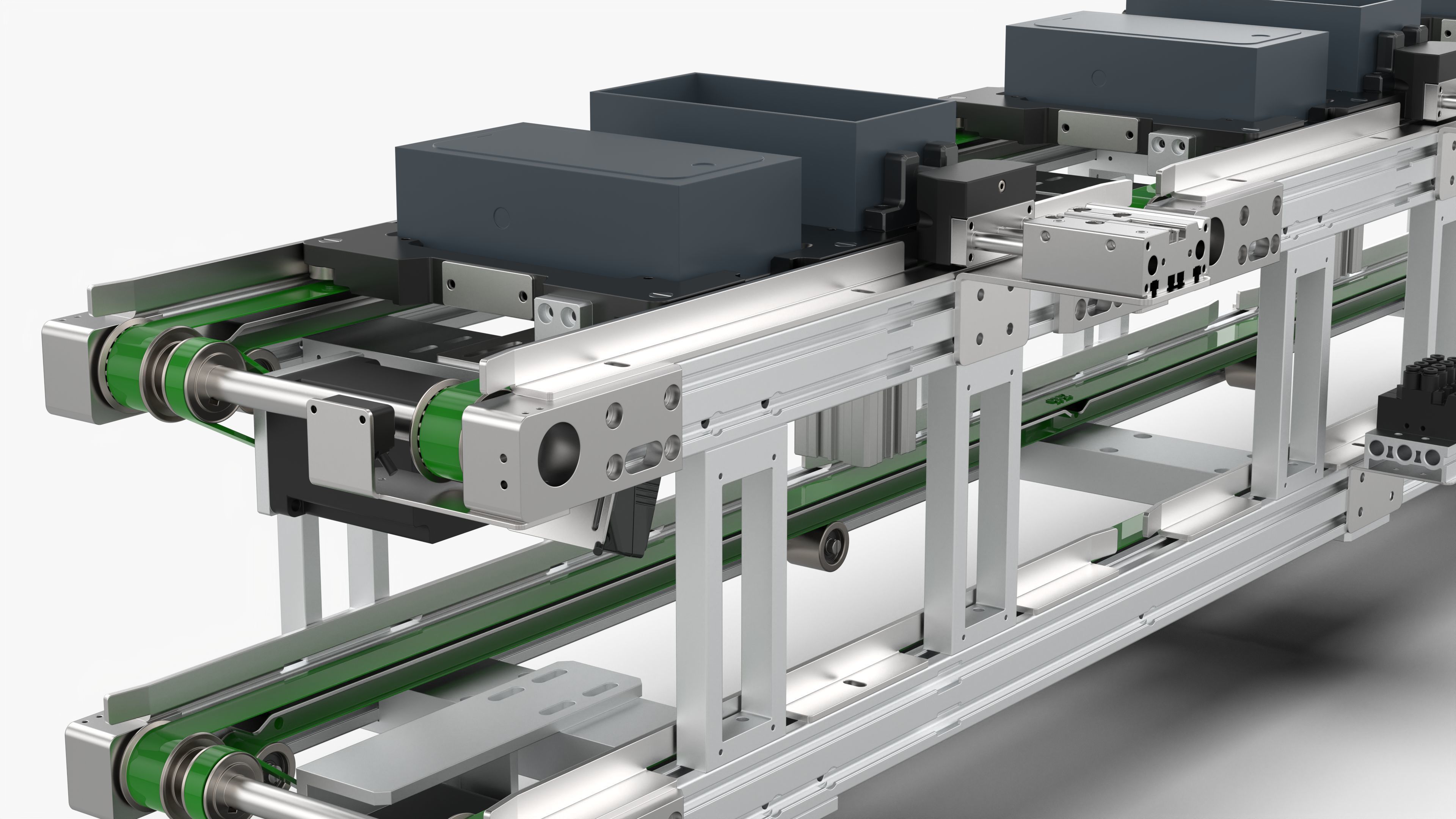 Upper and Lower Belt Conveyor 3D model_9