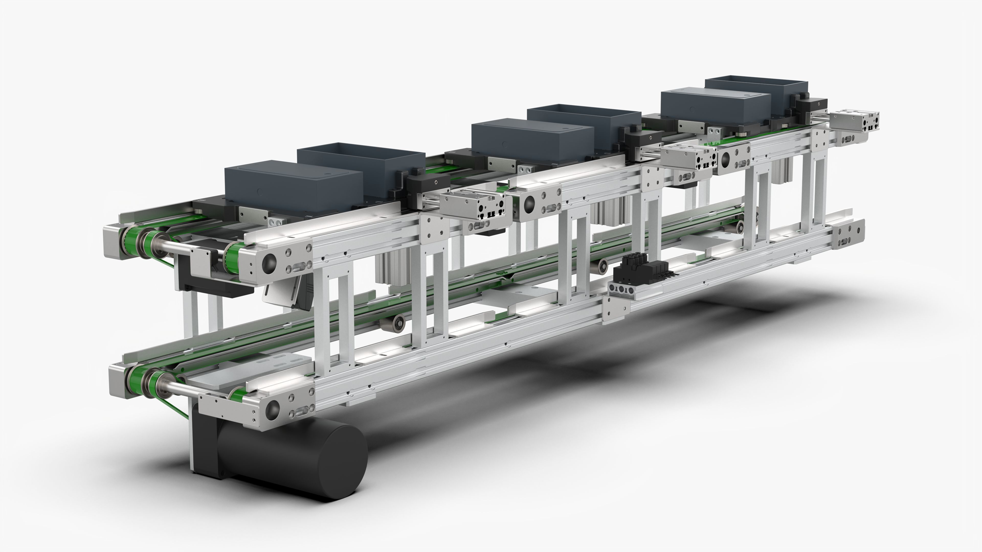 Upper and Lower Belt Conveyor 3D model_1