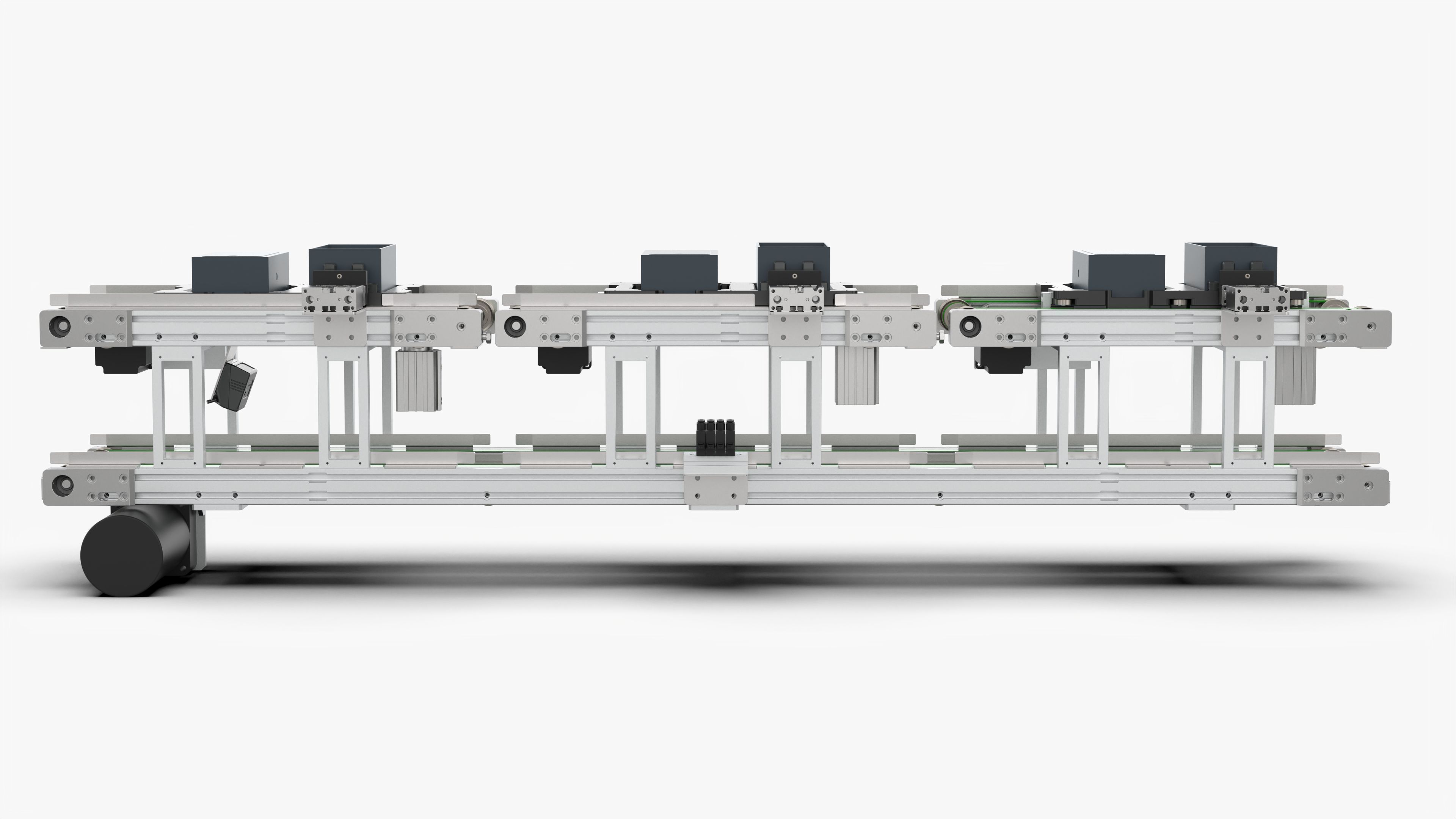 Upper and Lower Belt Conveyor 3D model_5