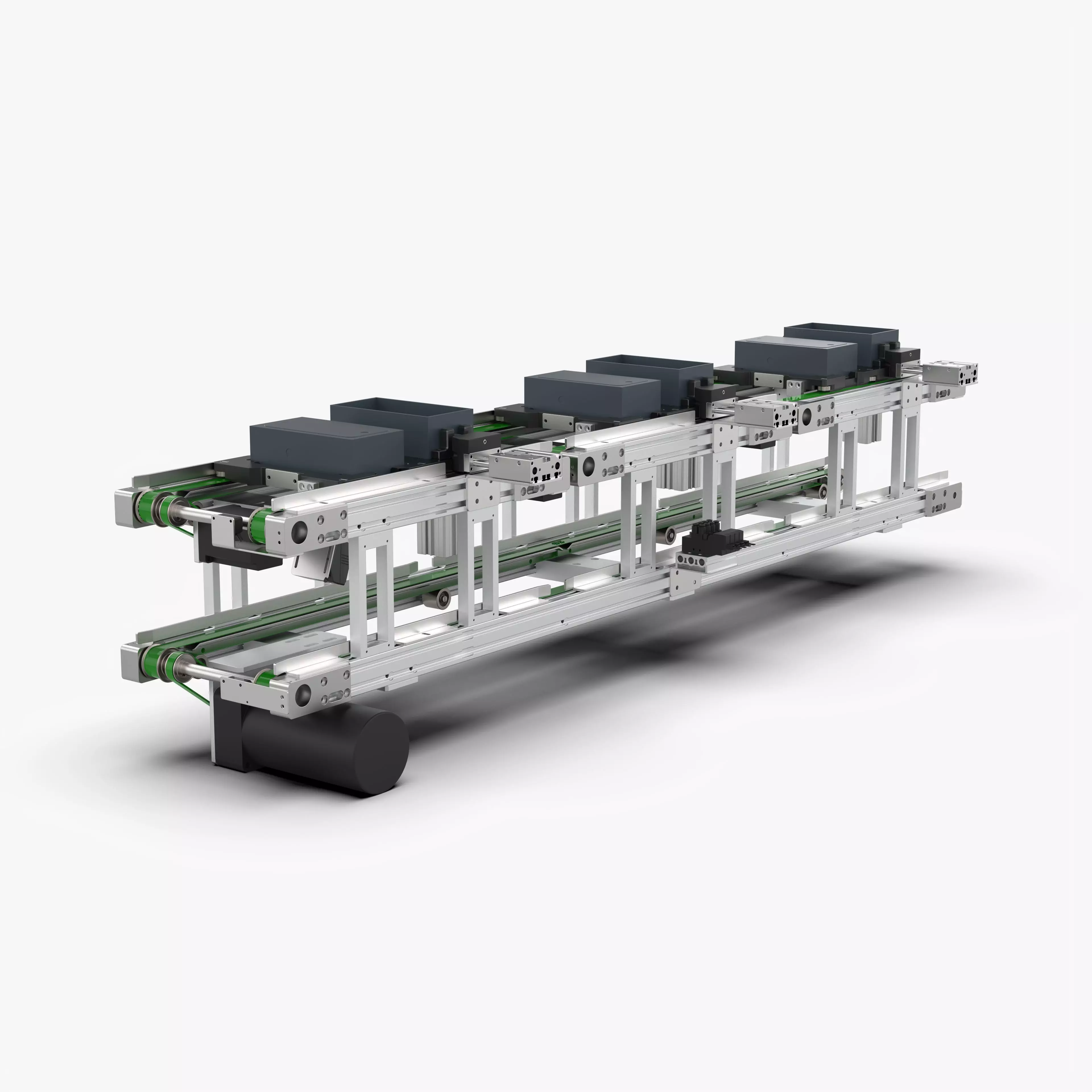 Upper and Lower Belt Conveyor 3D model_0