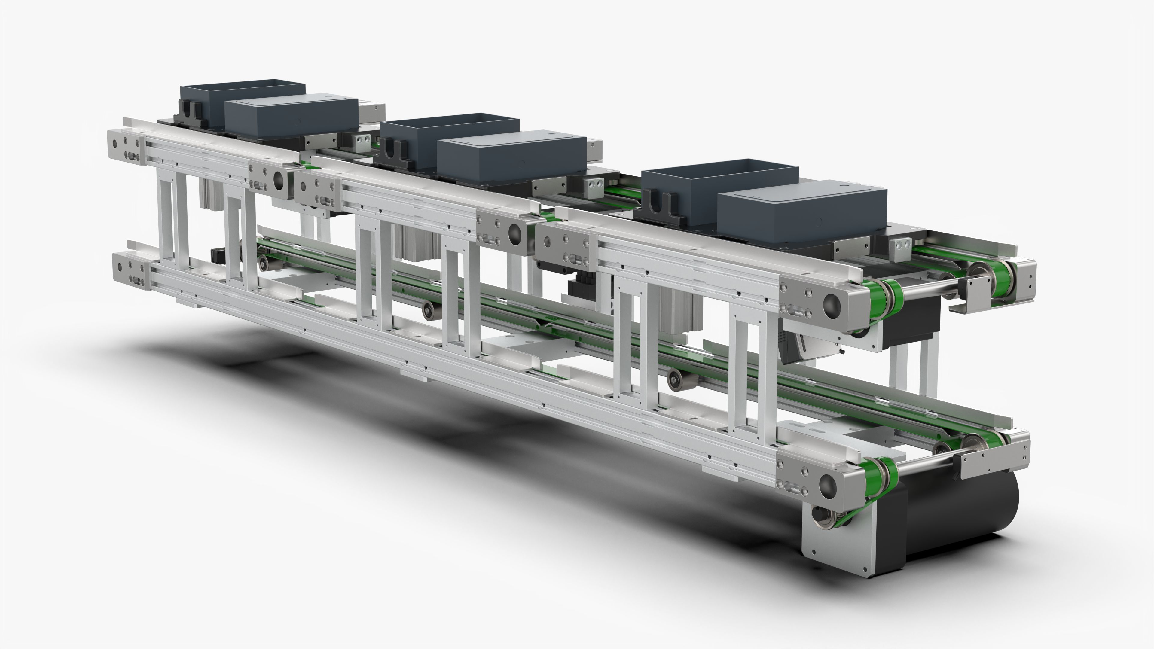 Upper and Lower Belt Conveyor 3D model_2