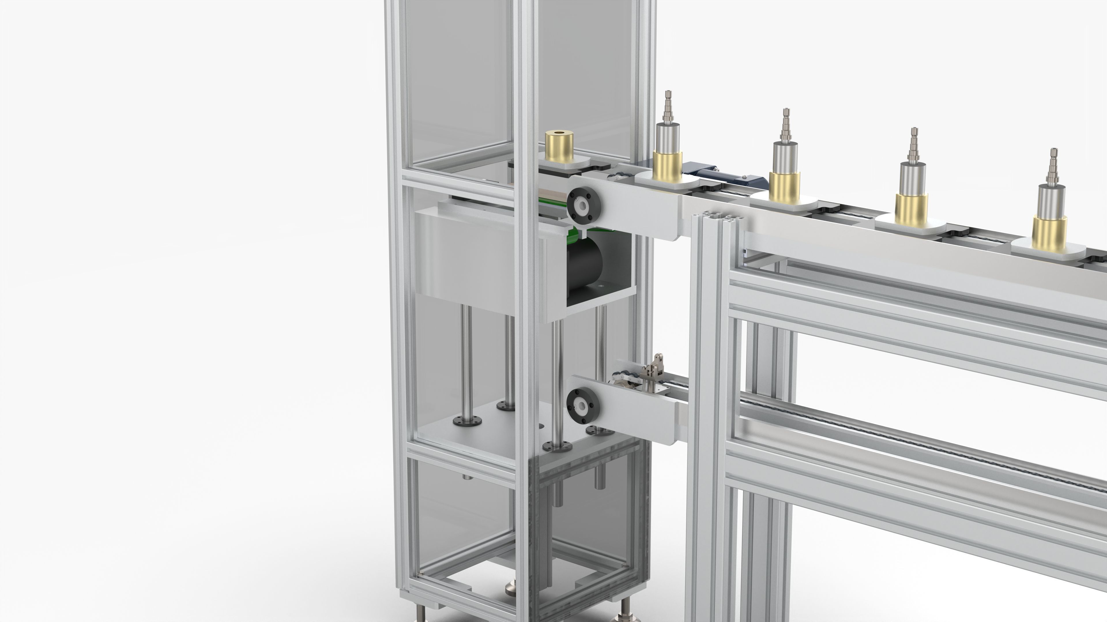 Automatic Valve Body Inlet Port Press Fitting Equipment 3D model_9