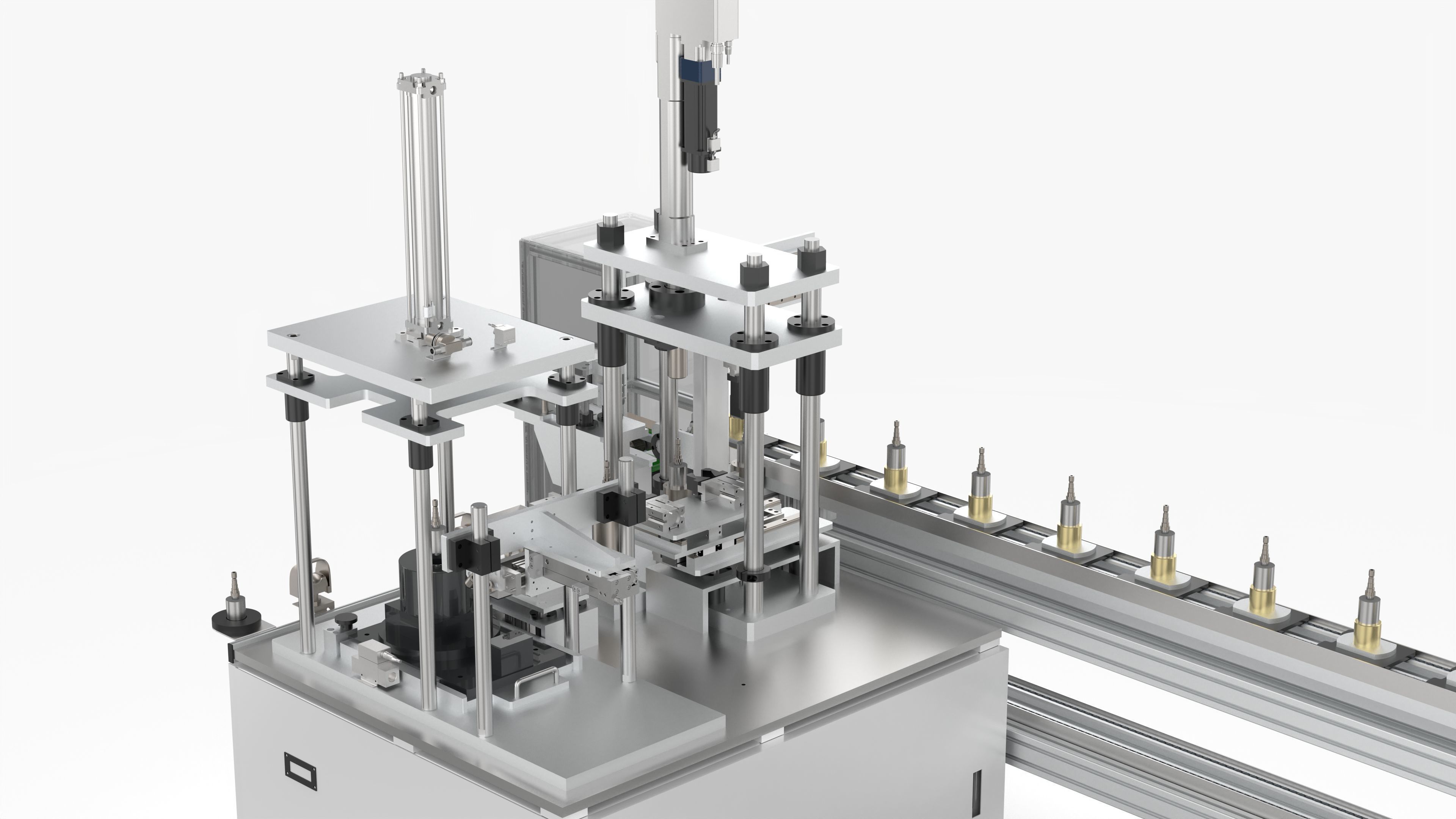 Automatic Valve Body Inlet Port Press Fitting Equipment 3D model_8