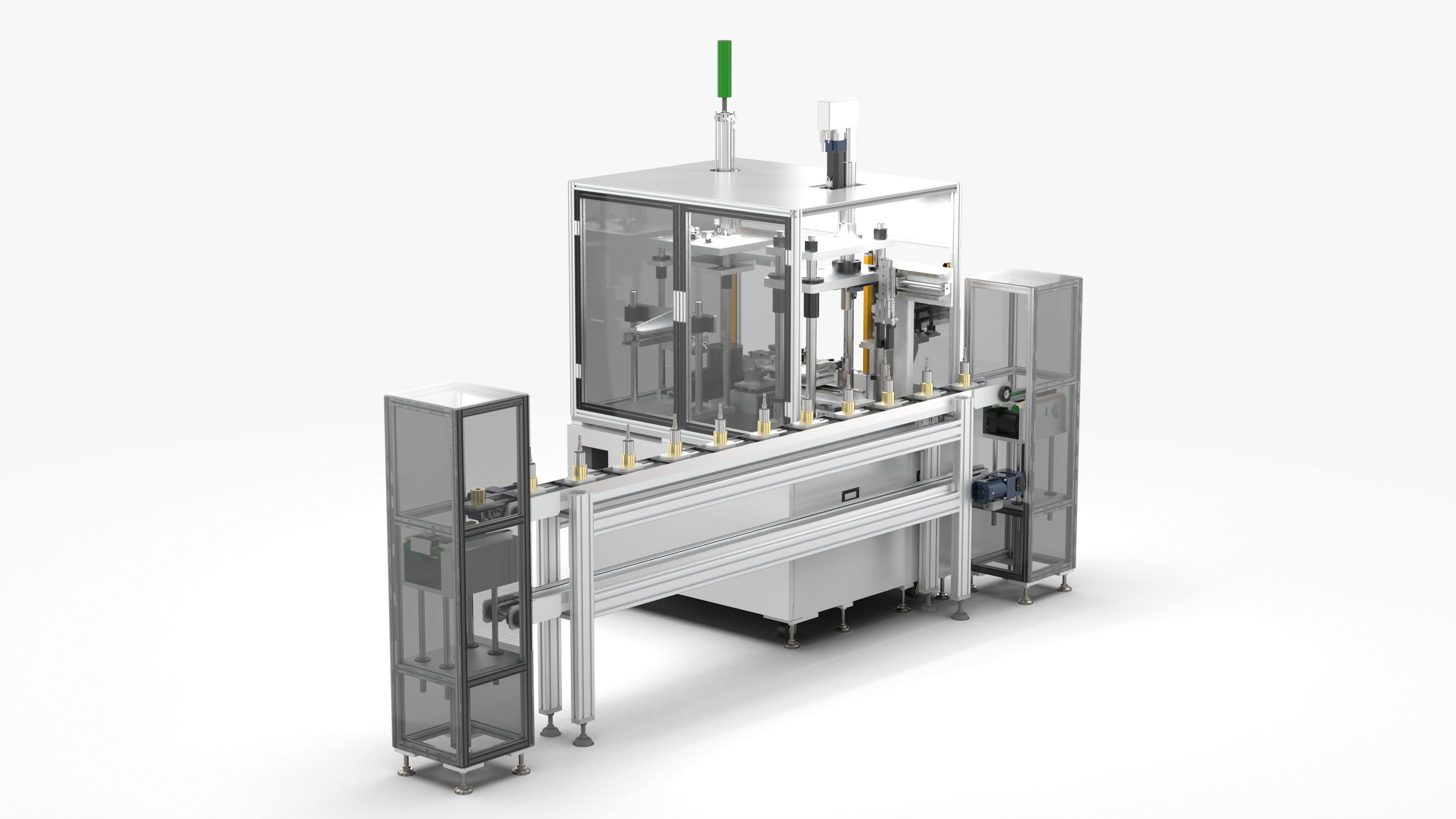 Automatic Valve Body Inlet Port Press Fitting Equipment 3D model_4