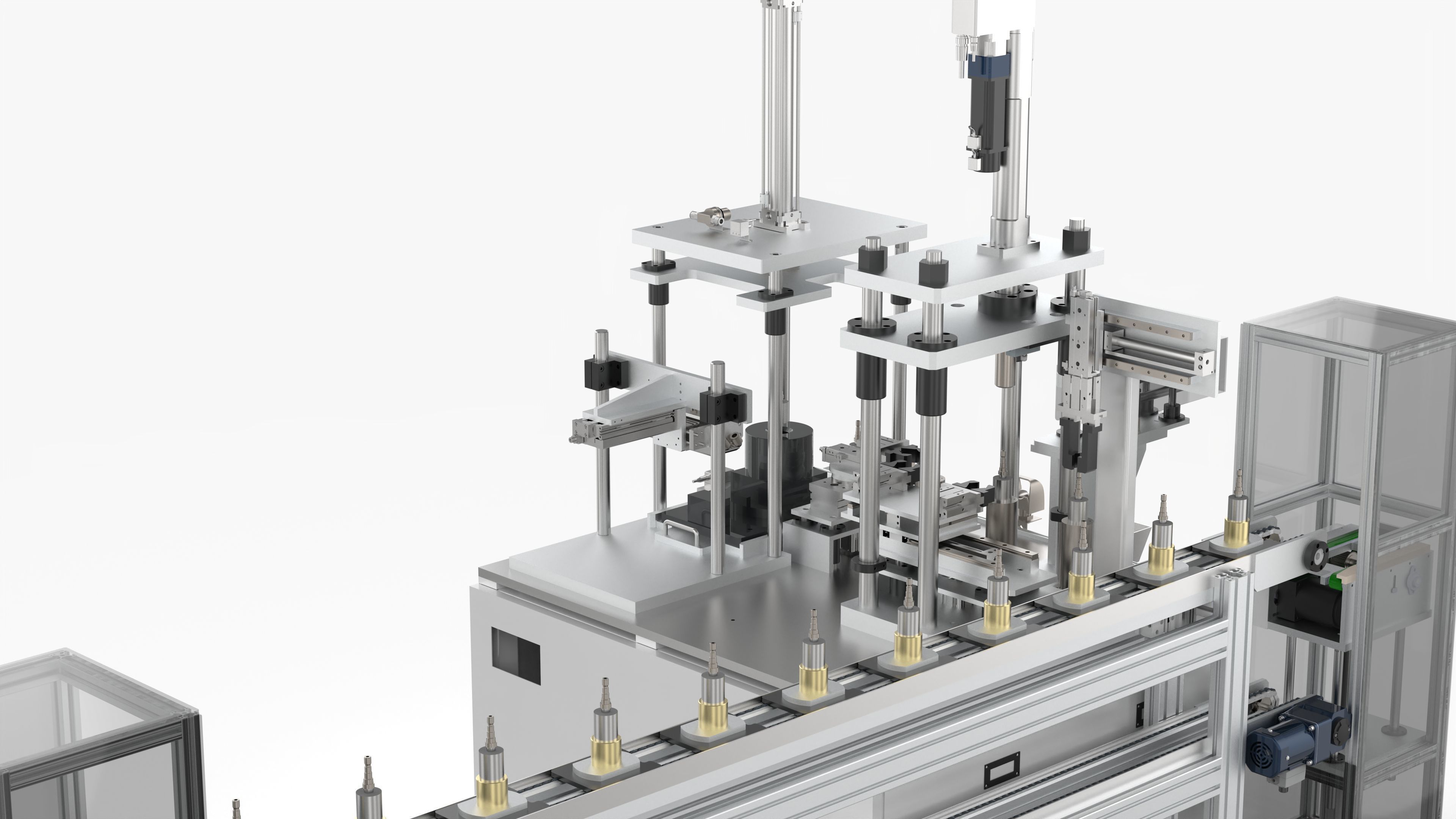 Automatic Valve Body Inlet Port Press Fitting Equipment 3D model_7