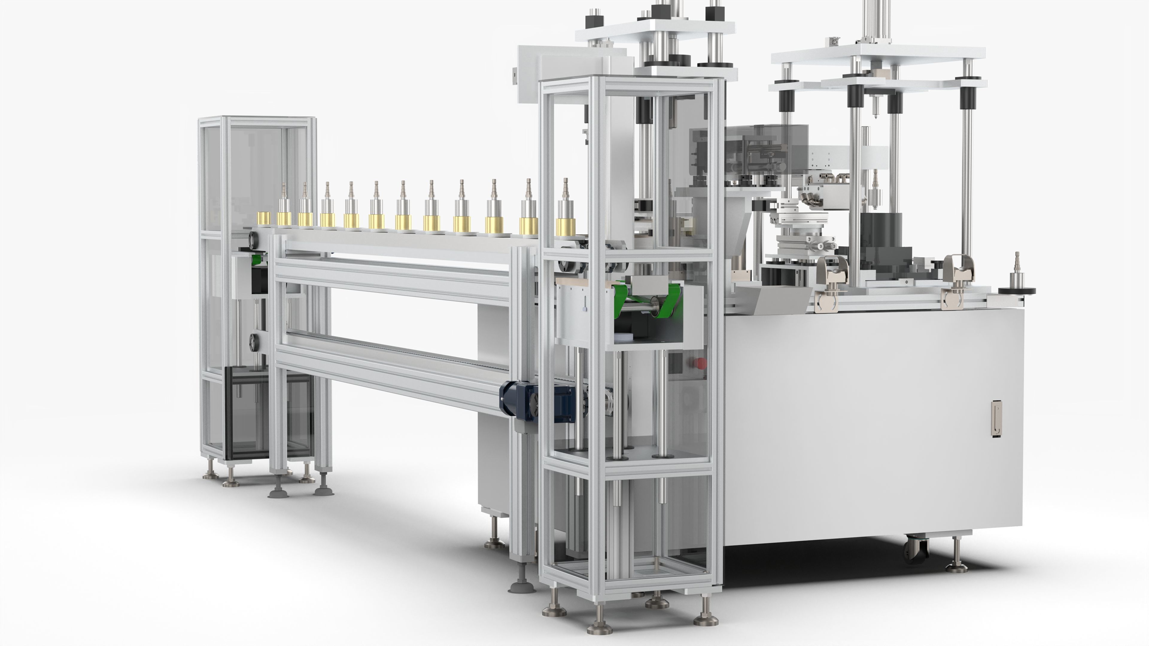 Automatic Valve Body Inlet Port Press Fitting Equipment 3D model_10