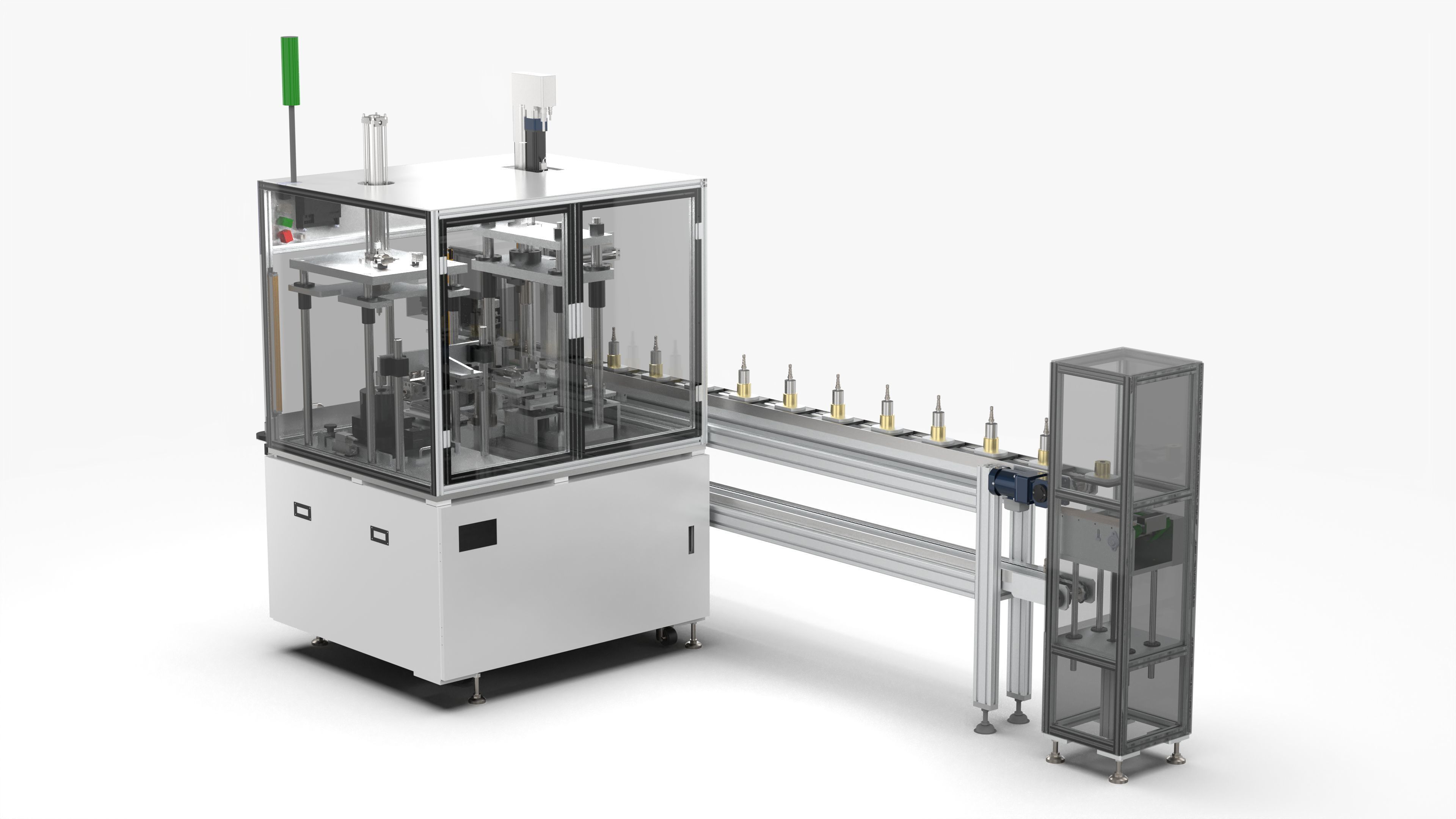 Automatic Valve Body Inlet Port Press Fitting Equipment 3D model_3