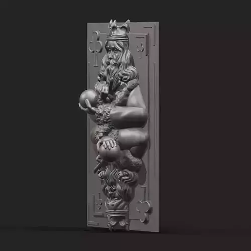 TREFLE KING CARD 3D print model