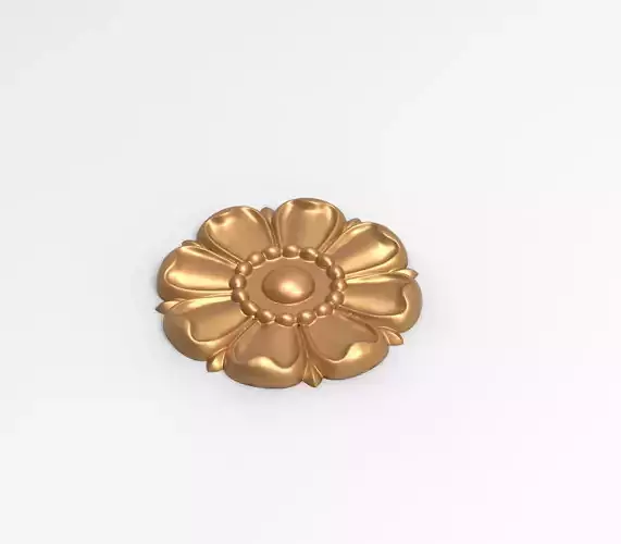 carving model gold flower