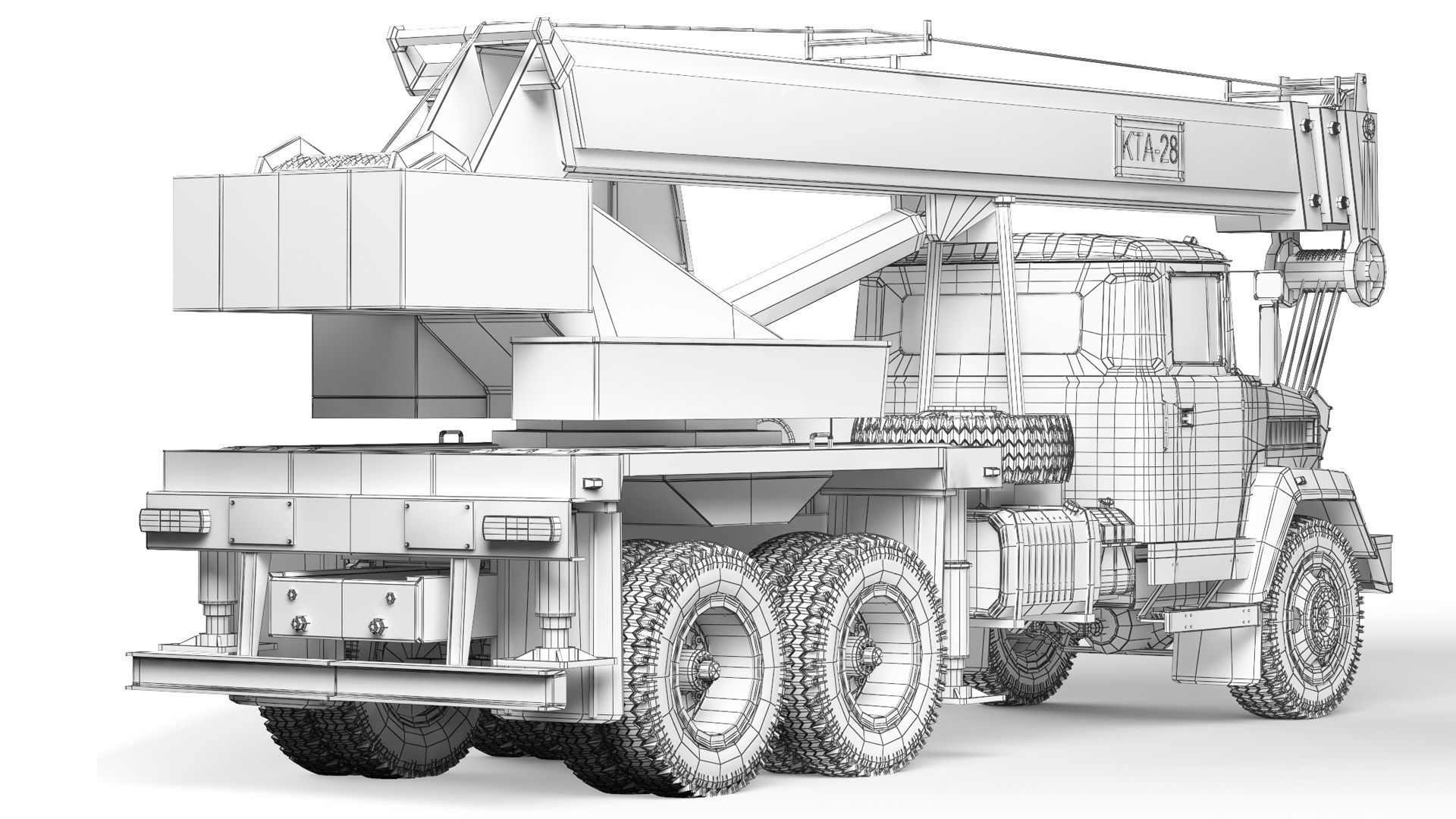 KrAZ 65053 KTA-28 2008 3D model_9