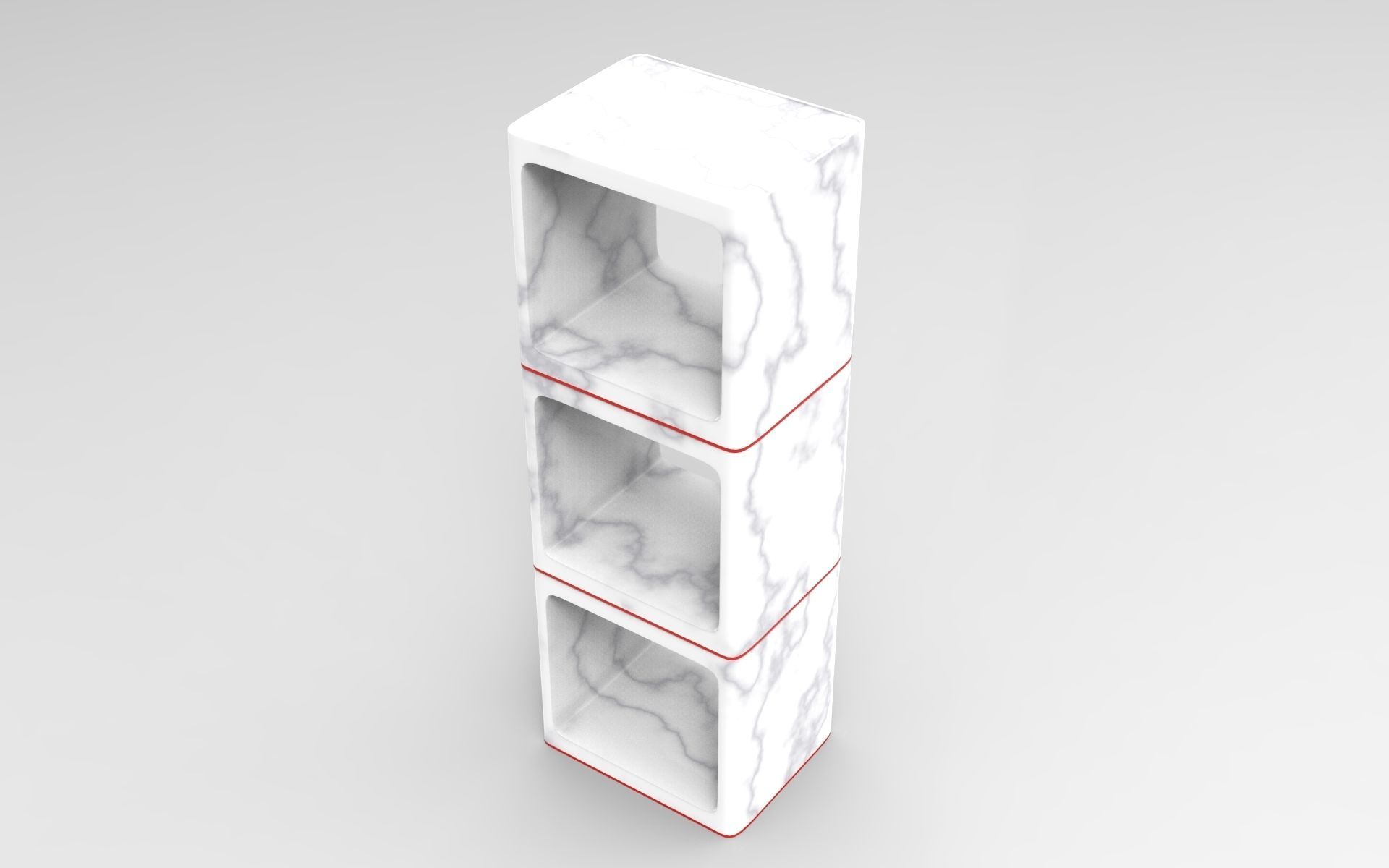 Saga Shelf Low-poly 3D model_1