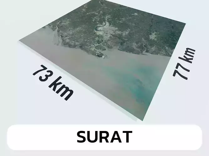 Surat India City Landscape 3D Model 3D model