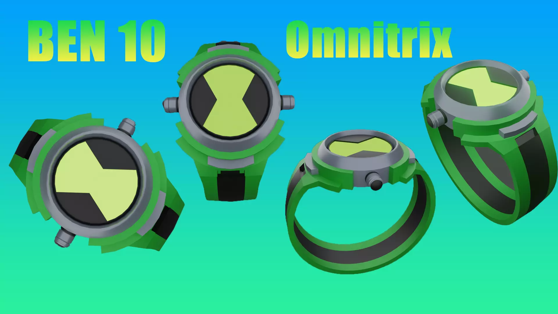 Ben 10 Omnitrix Low-poly 3D model_0