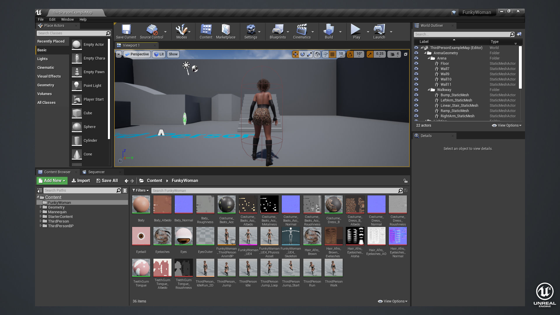 Funky Woman - Female Character Version 1 Low-poly 3D model_21