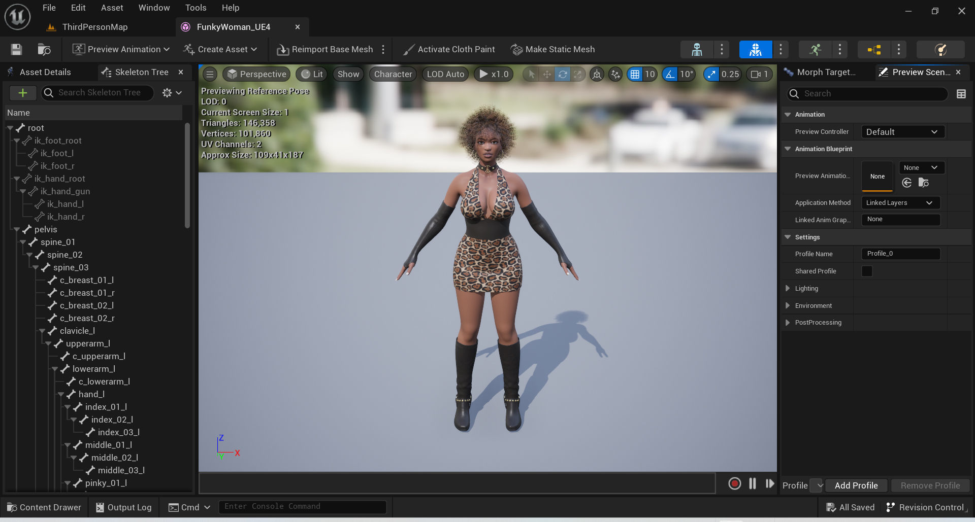 Funky Woman - Female Character Version 1 Low-poly 3D model_13