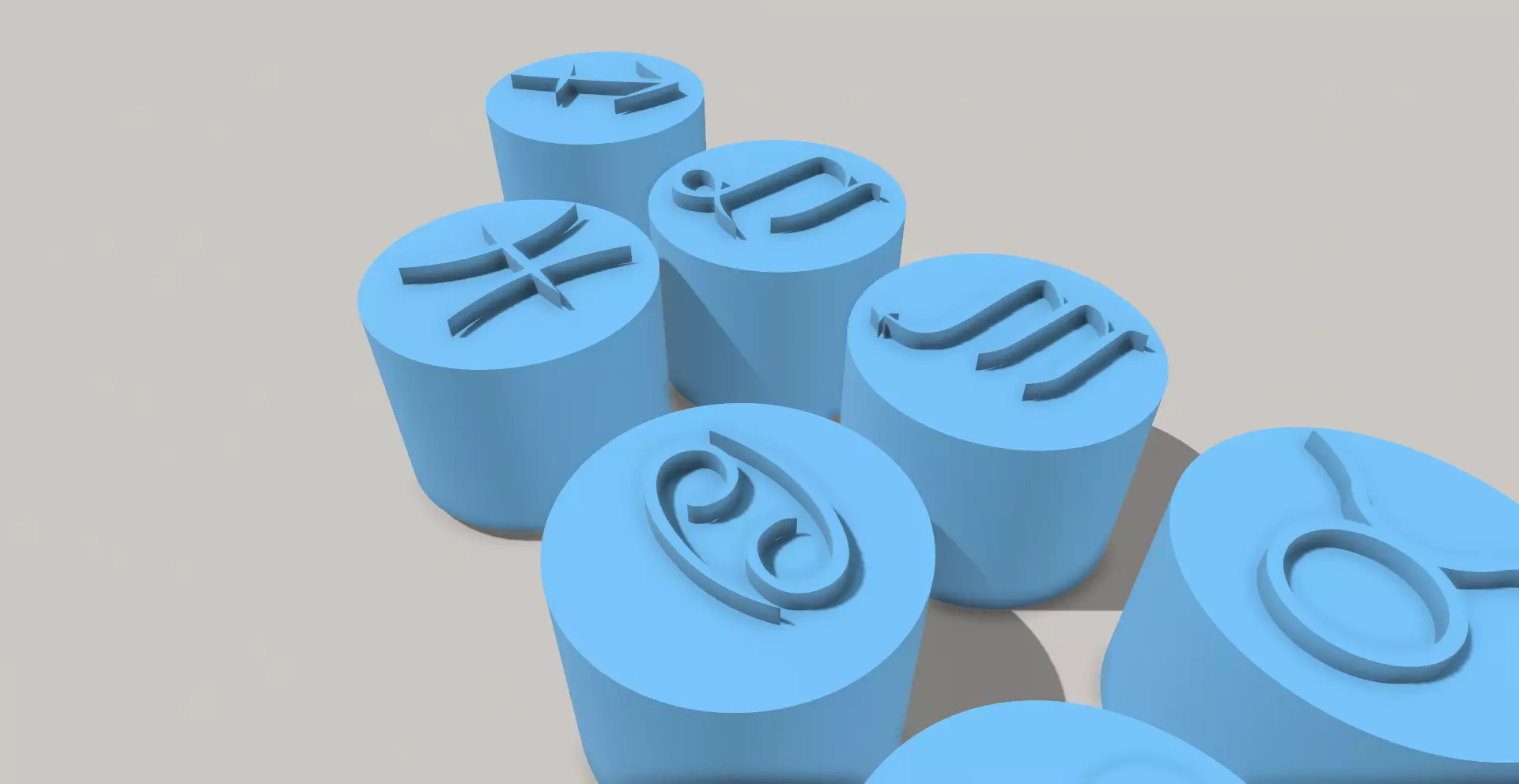 Zodiac Signs Stencils 3D print model_0