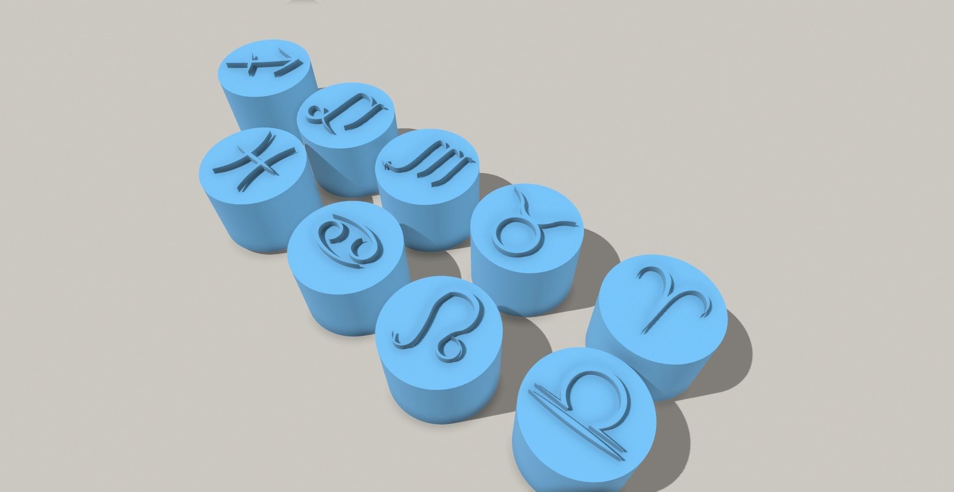 Zodiac Signs Stencils 3D print model_4