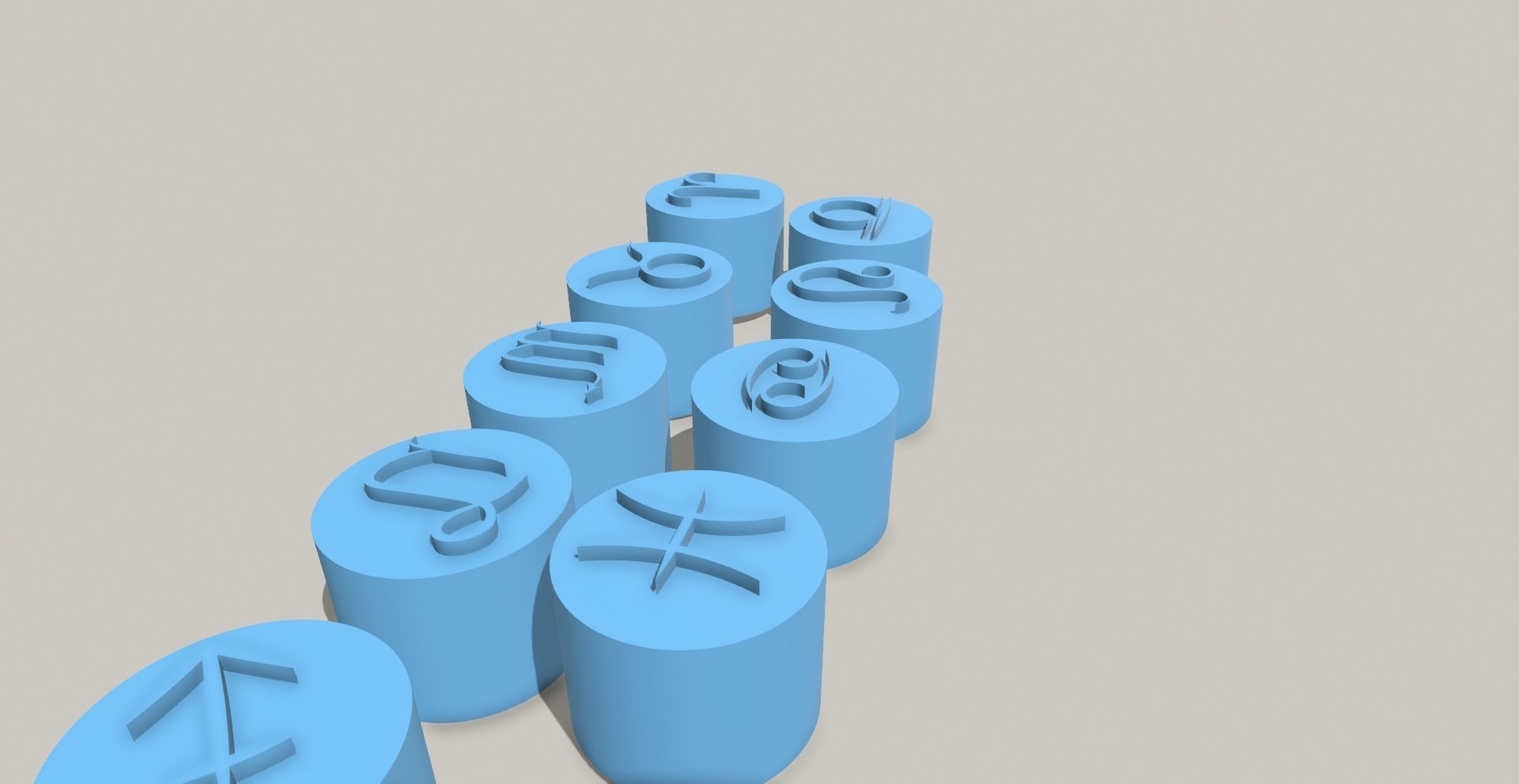 Zodiac Signs Stencils 3D print model_2