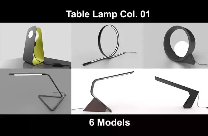 Table Lamp Collection 01 -6 Models 