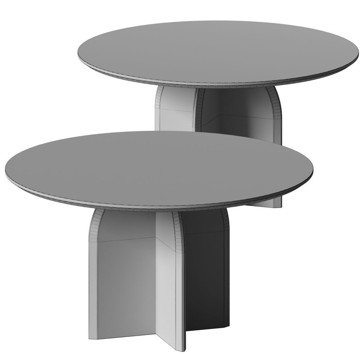 Modern Round Dining Table - Homary 3D model_2