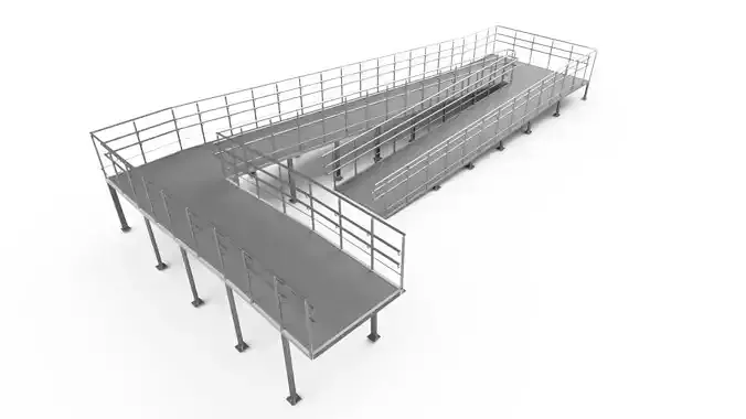 Ramp with railing