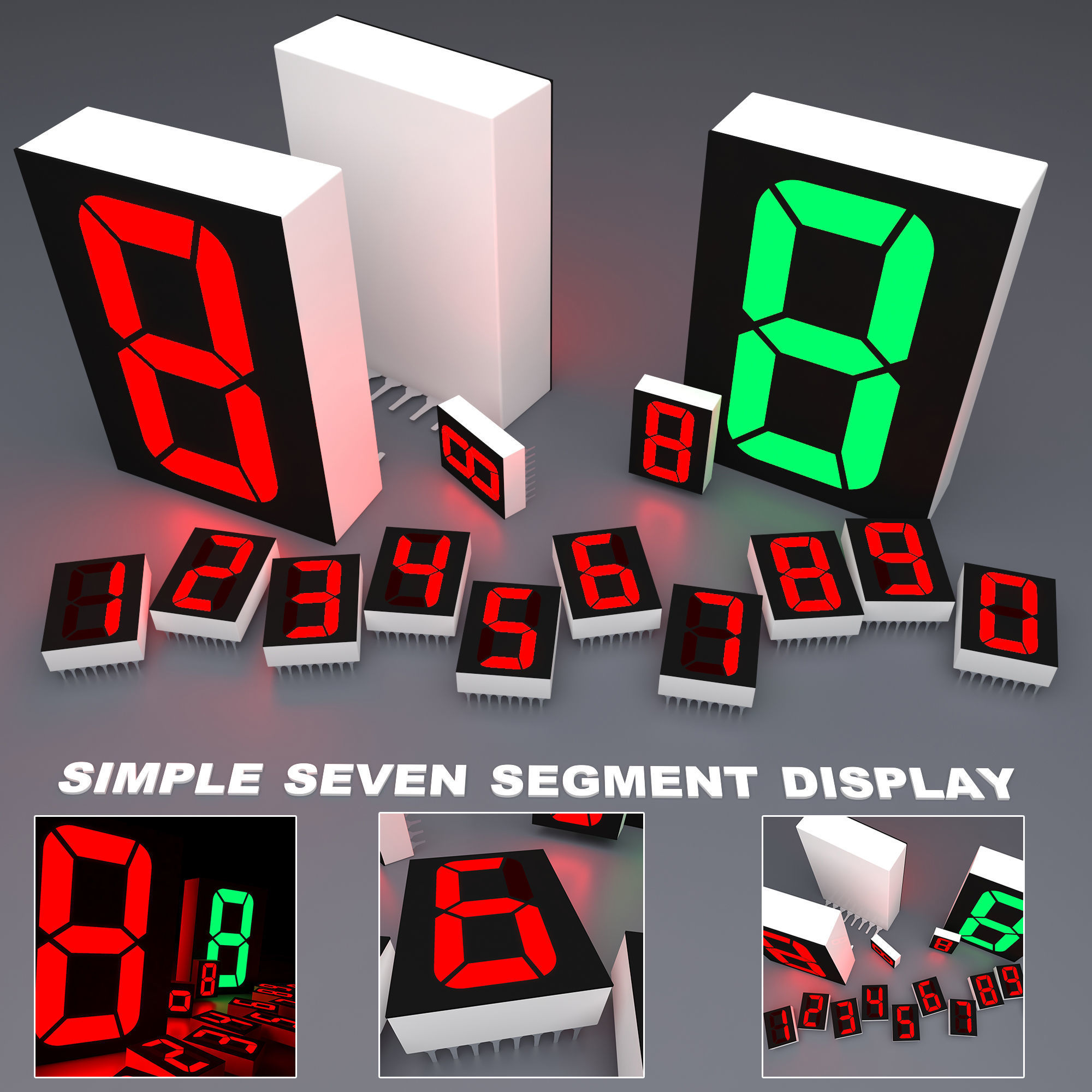 7Segment - Animated Seven Segment Display 3D model animated | CGTrader